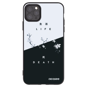 Picasee Μαύρη θήκη σιλικόνης για Apple iPhone 11 Pro Max - Life - Death