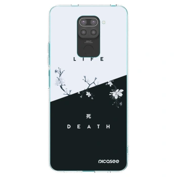 Picasee Μαύρη θήκη σιλικόνης για Xiaomi Redmi Note 9 - Life - Death