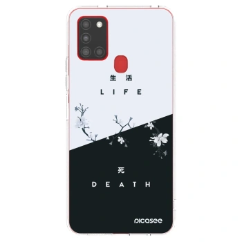 Picasee διαφανής θήκη σιλικόνης Samsung Galaxy A21s - Life - Death