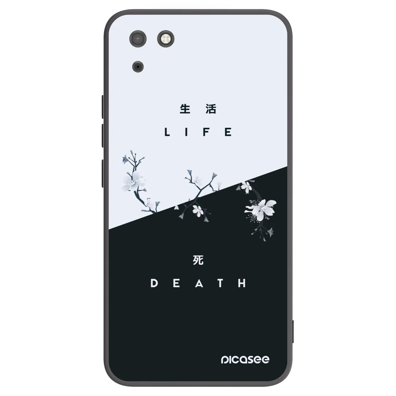 Picasee Μαύρη θήκη σιλικόνης για Huawei Y5P - Life - Death