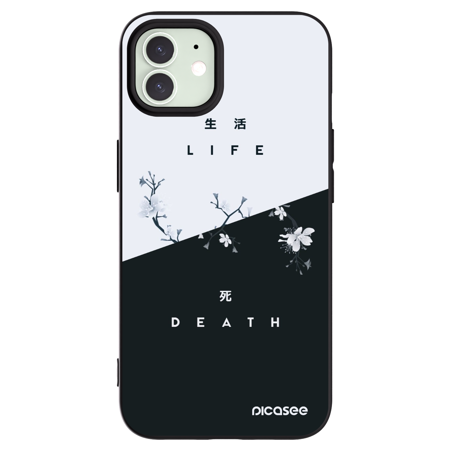 Picasee Μαύρη θήκη σιλικόνης για Apple iPhone 12 Pro - Life - Death