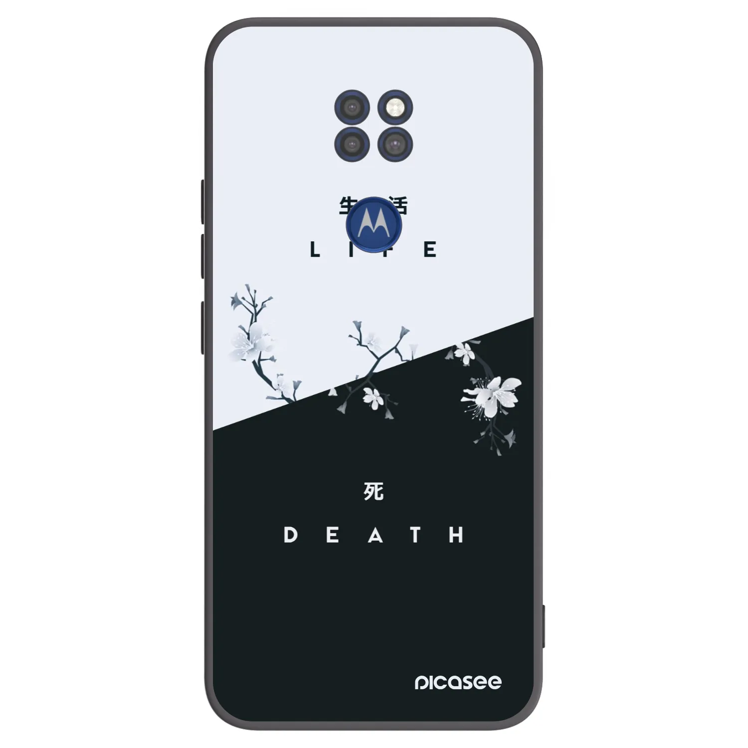 Picasee Μαύρη θήκη σιλικόνης για Motorola Moto G9 Play - Life - Death