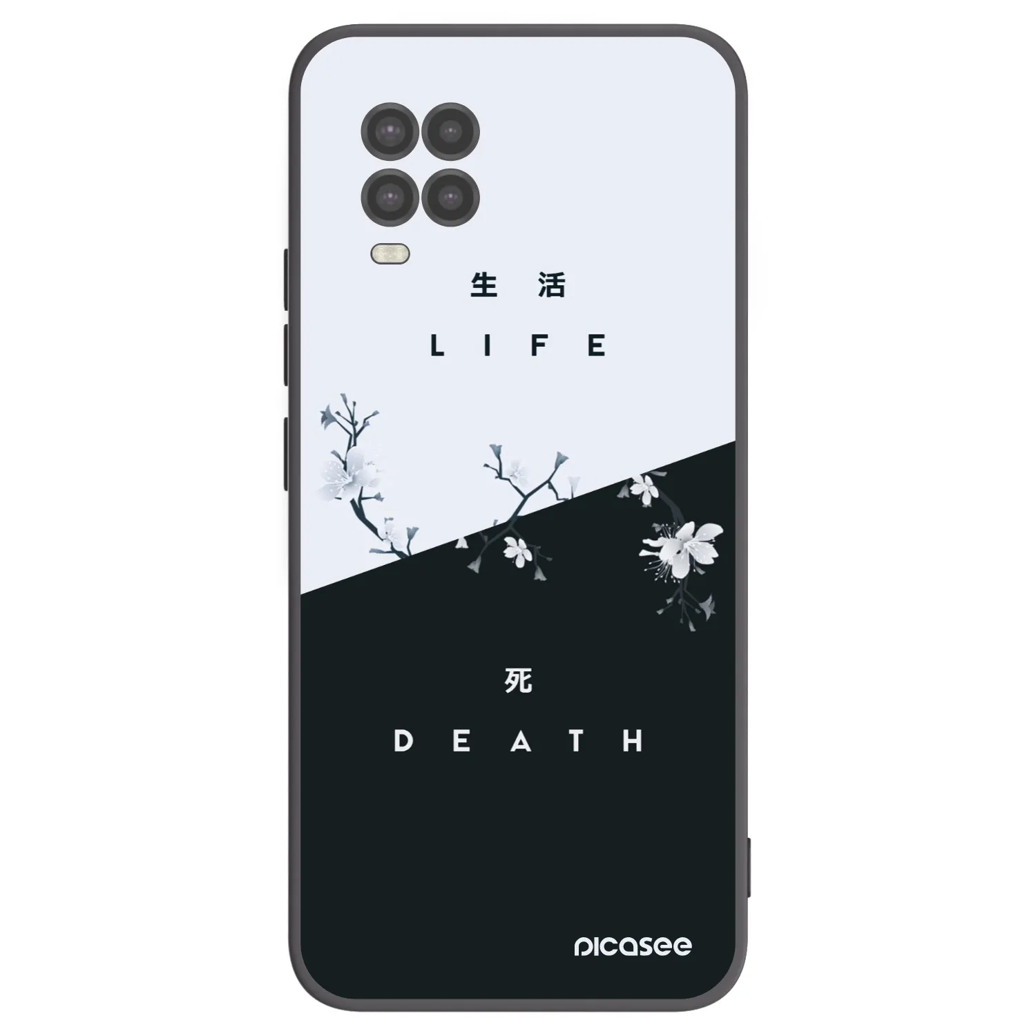Picasee Μαύρη θήκη σιλικόνης για Xiaomi Mi 10 Lite - Life - Death