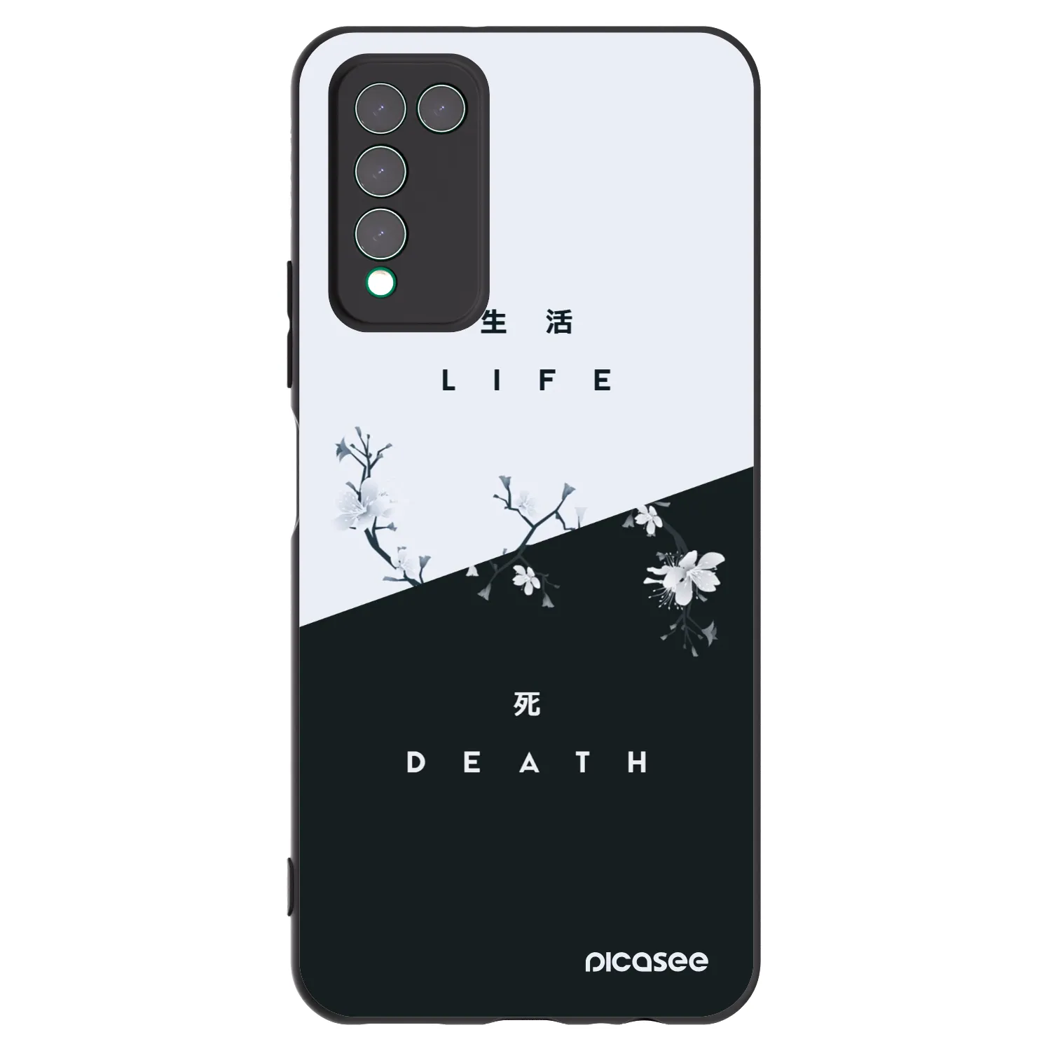 Picasee Μαύρη θήκη σιλικόνης για Honor 10X Lite - Life - Death