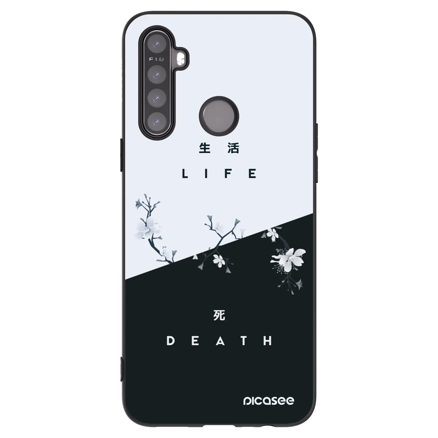 Picasee Μαύρη θήκη σιλικόνης για Realme 6i - Life - Death