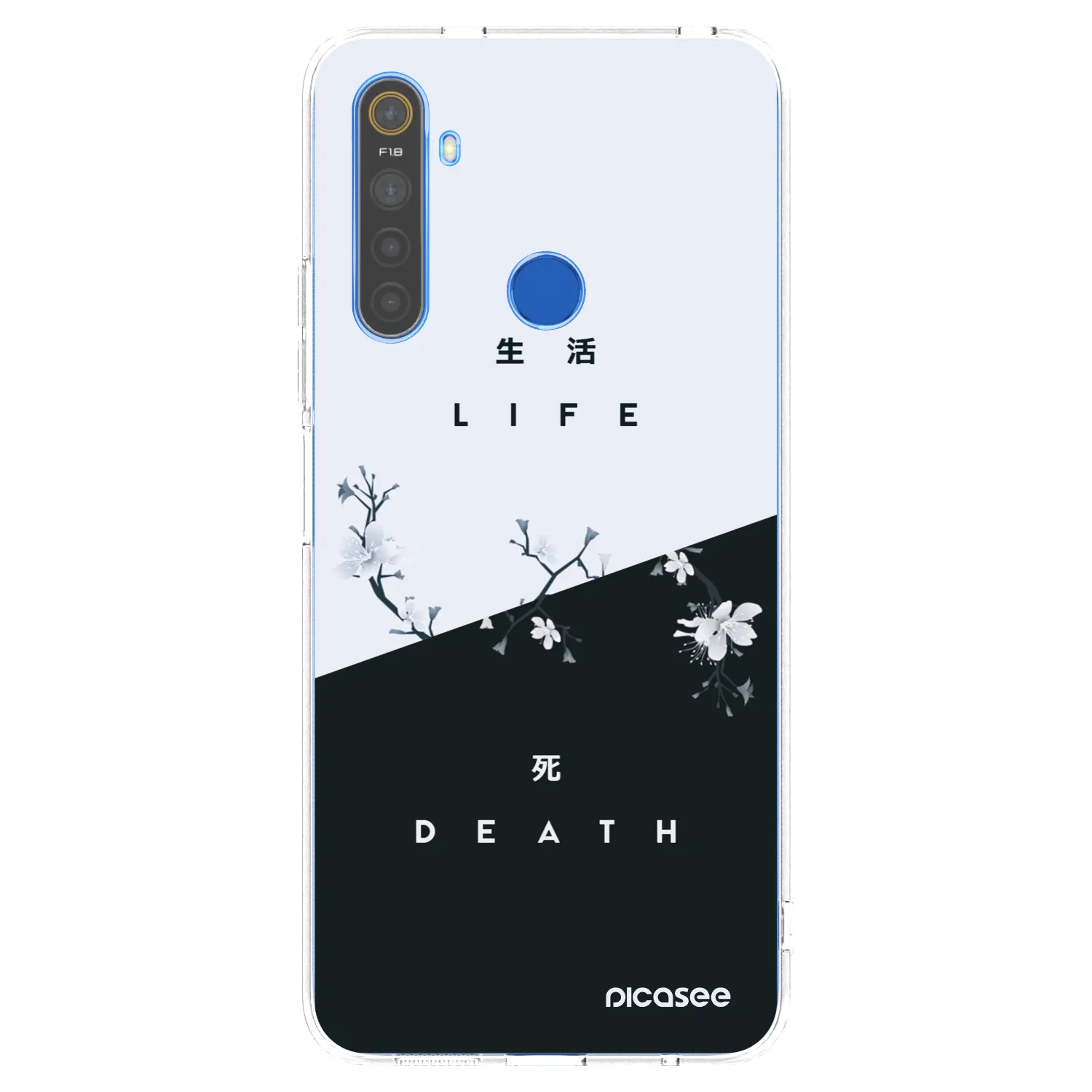 Picasee διαφανής θήκη σιλικόνης Realme 5 - Life - Death