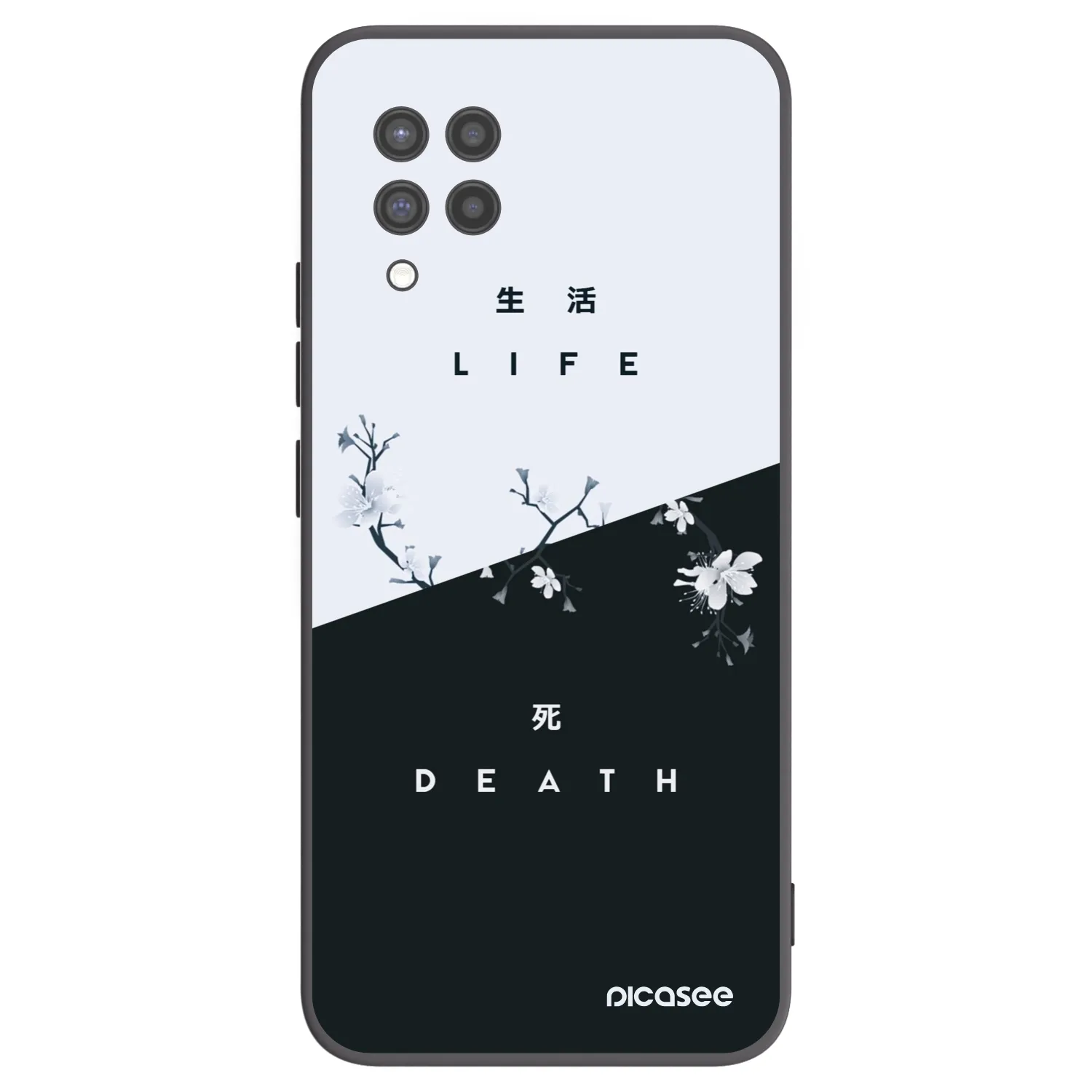 Picasee Μαύρη θήκη σιλικόνης για Samsung Galaxy A42 A426B - Life - Death