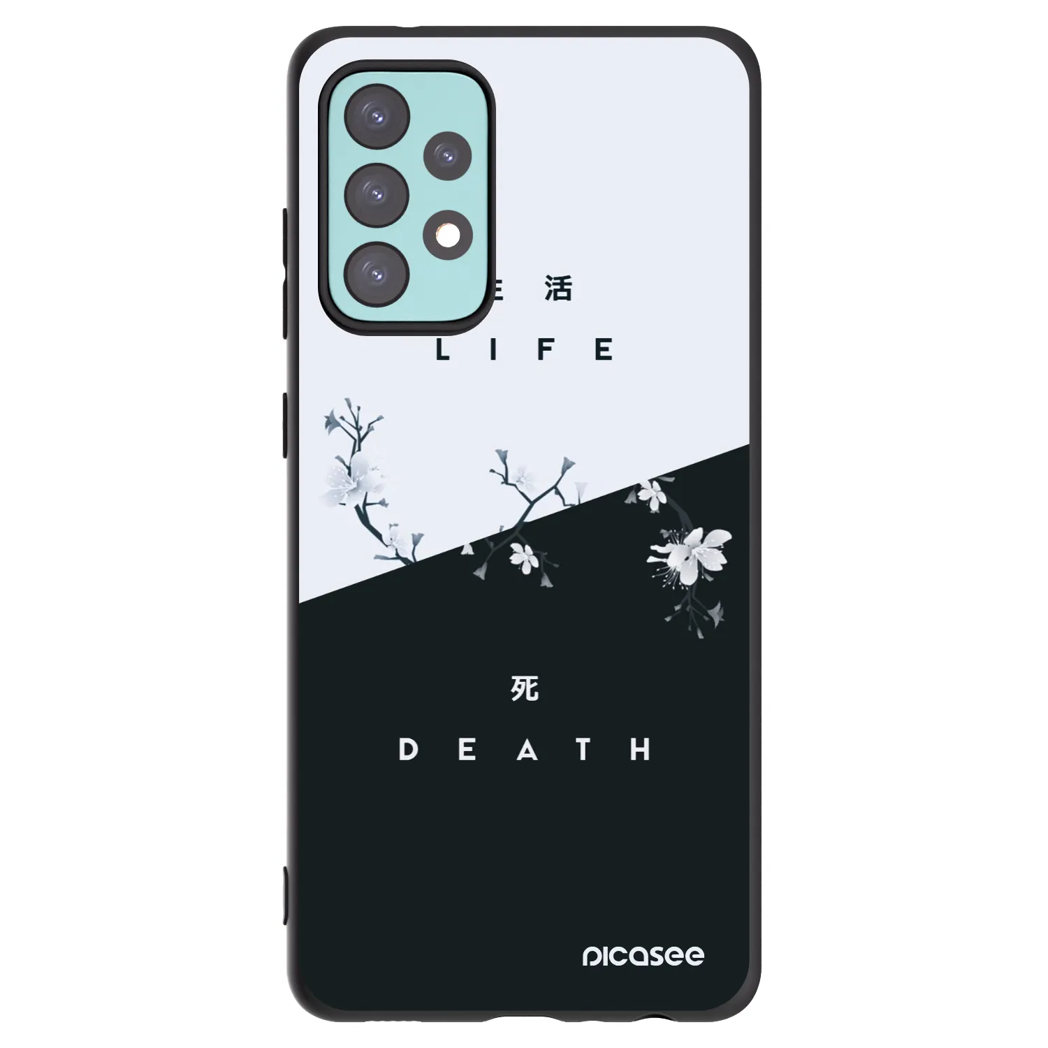 Picasee Μαύρη θήκη σιλικόνης για Samsung Galaxy A72 A725F - Life - Death