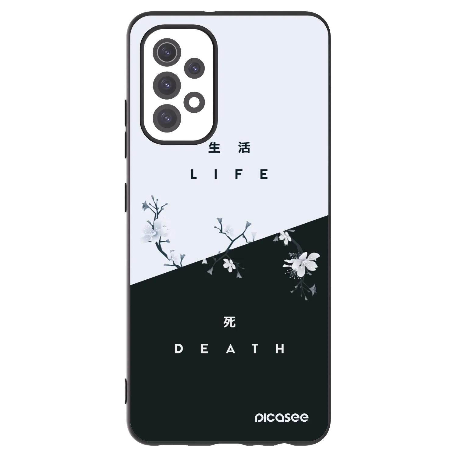 Picasee Μαύρη θήκη σιλικόνης για Samsung Galaxy A32 5G A326B - Life - Death