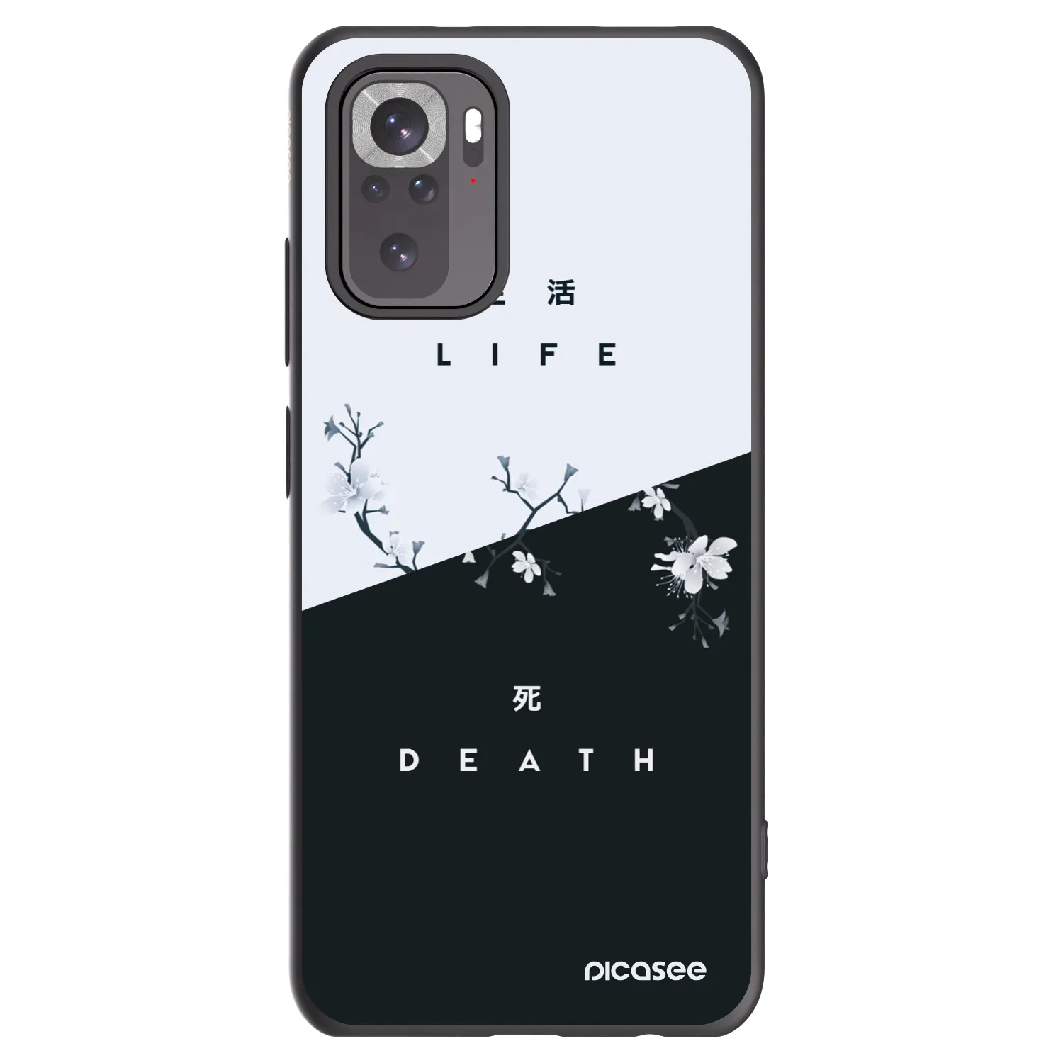 Picasee Μαύρη θήκη σιλικόνης για Xiaomi Redmi Note 10S - Life - Death