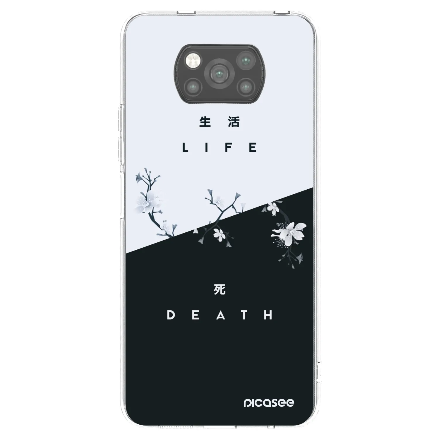 Picasee Μαύρη θήκη σιλικόνης για Xiaomi Poco X3 Pro - Life - Death