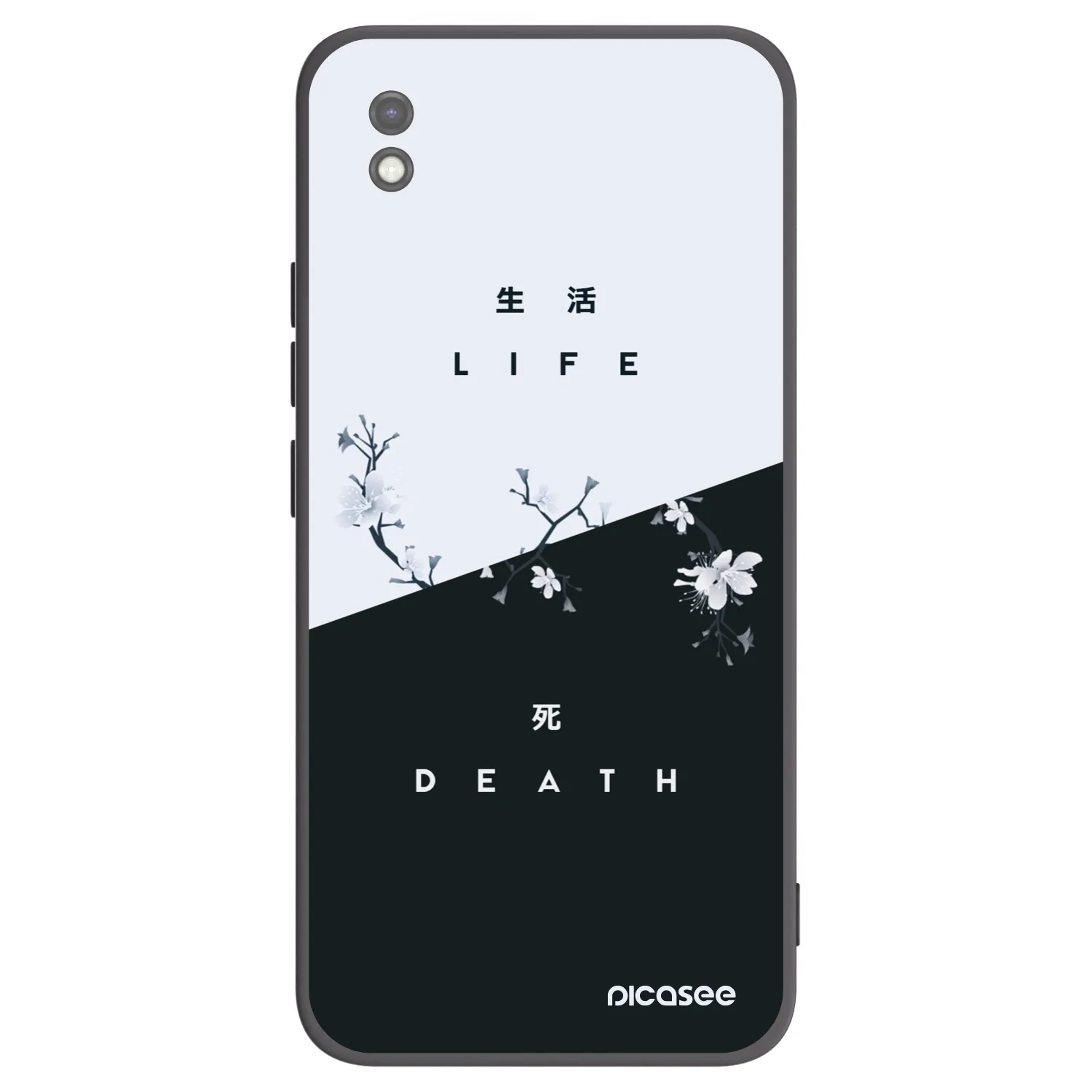 Picasee Μαύρη θήκη σιλικόνης για Xiaomi Redmi 9AT - Life - Death