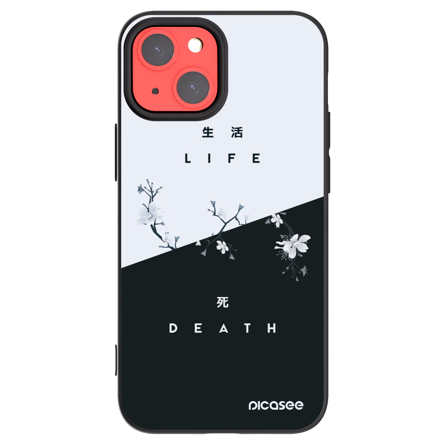 Picasee Μαύρη θήκη σιλικόνης για Apple iPhone 13 mini - Life - Death