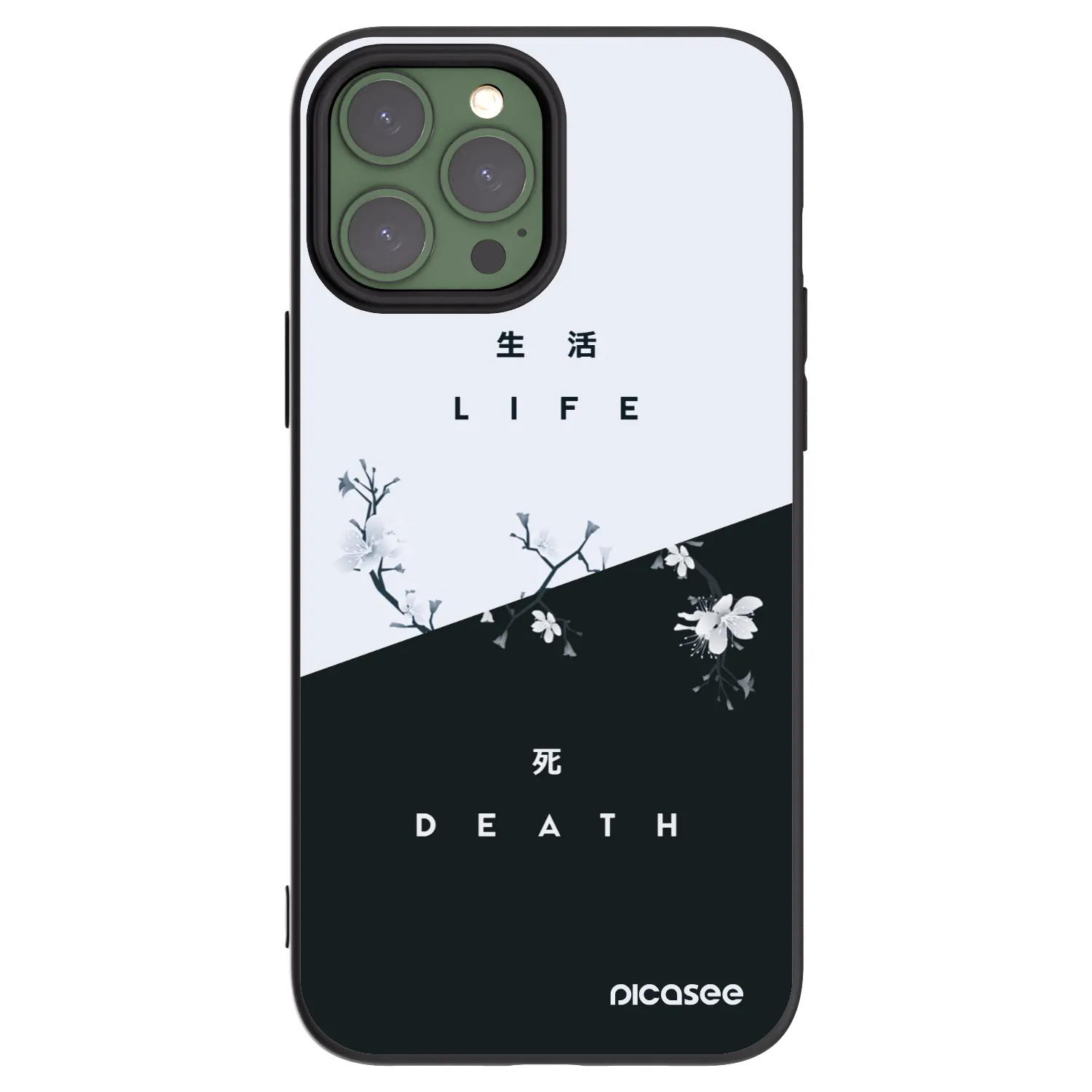 Picasee Μαύρη θήκη σιλικόνης για Apple iPhone 13 Pro Max - Life - Death