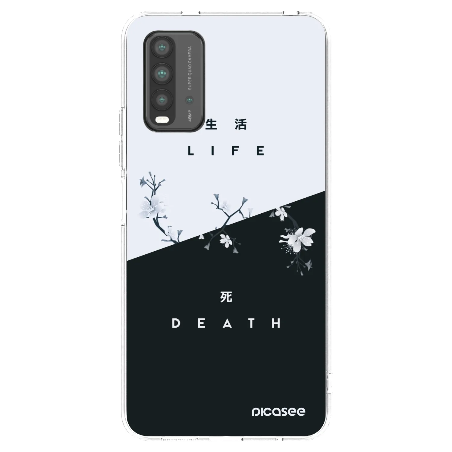 Picasee Μαύρη θήκη σιλικόνης για Xiaomi Redmi 9T - Life - Death