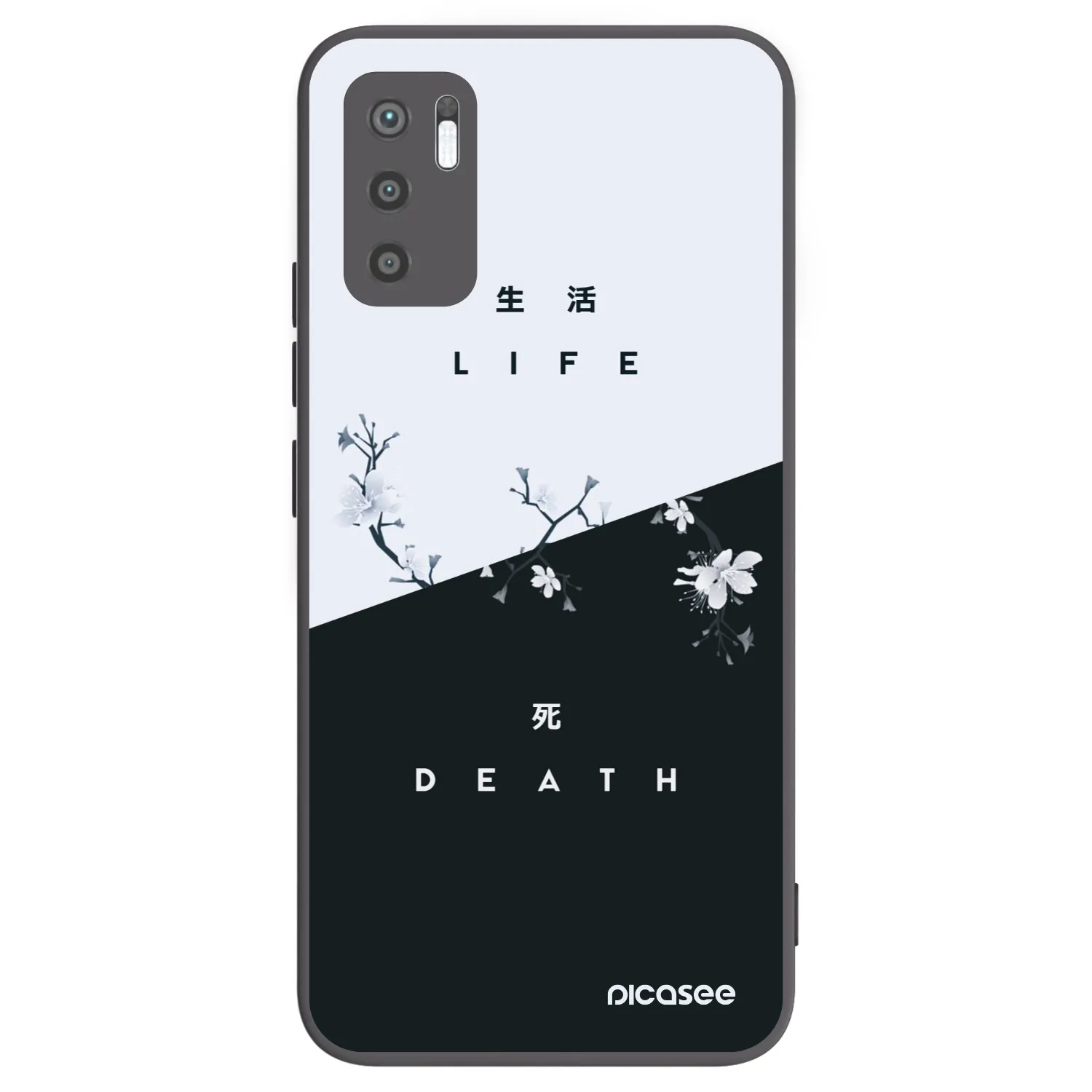 Picasee Μαύρη θήκη σιλικόνης για Xiaomi Redmi Note 10 5G - Life - Death