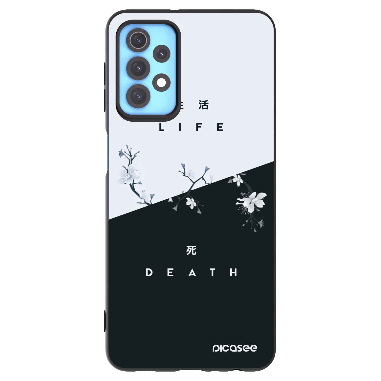 Picasee Μαύρη θήκη σιλικόνης για Samsung Galaxy A32 4G SM-A325F - Life - Death