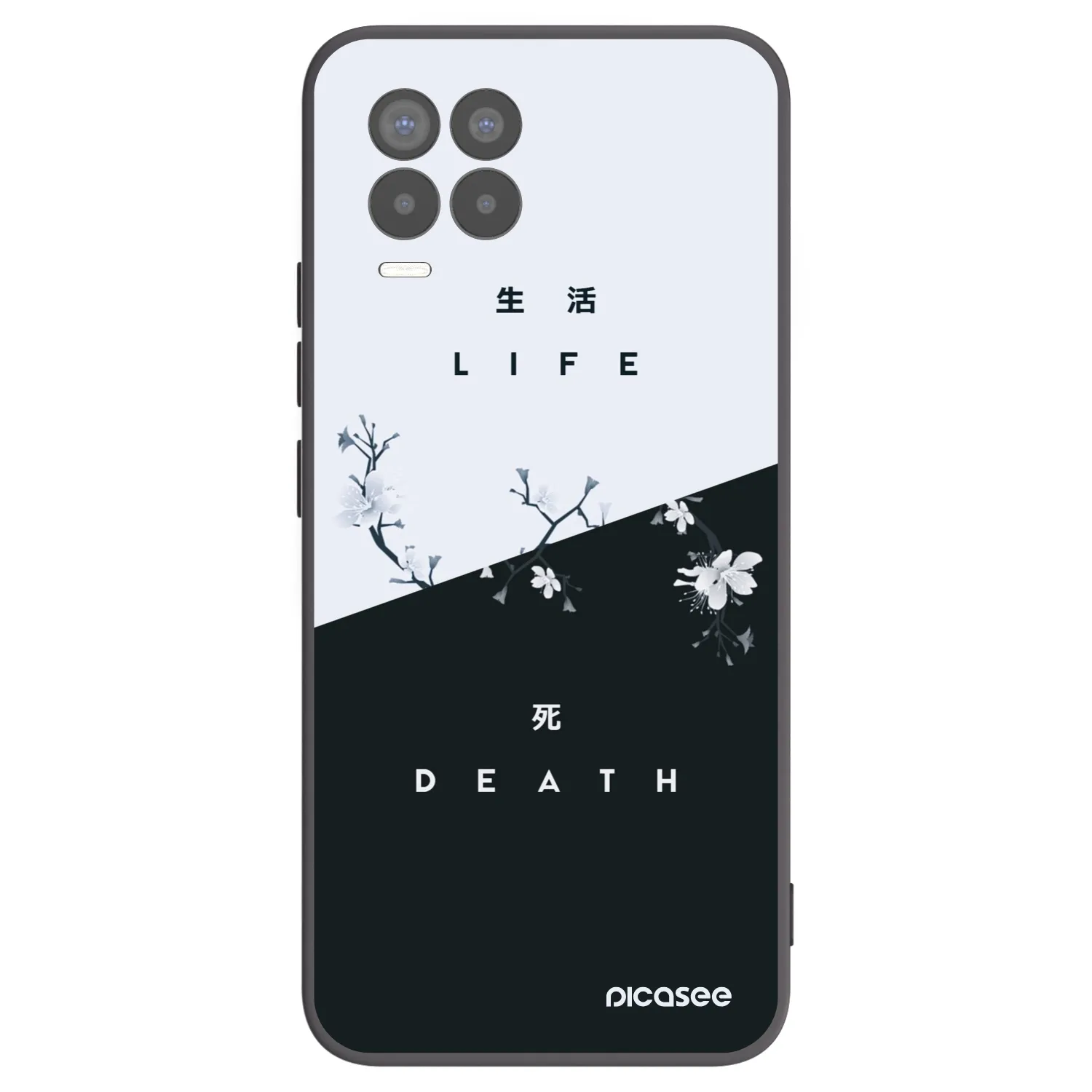 Picasee Μαύρη θήκη σιλικόνης για Realme 8 4G - Life - Death
