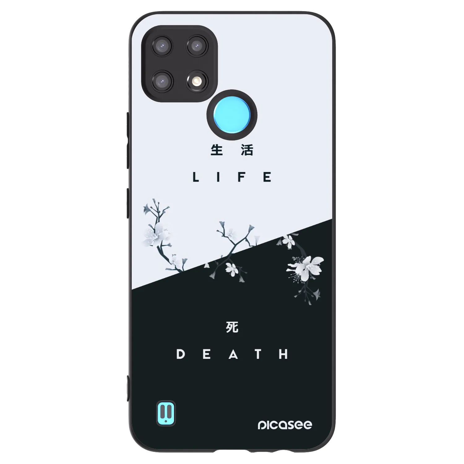 Picasee Μαύρη θήκη σιλικόνης για Realme C21 - Life - Death