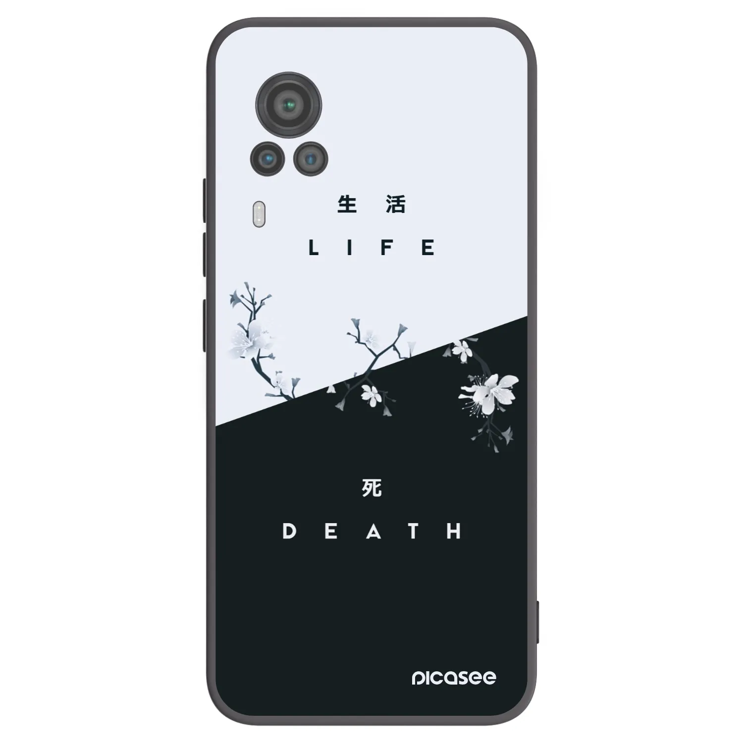 Picasee Μαύρη θήκη σιλικόνης για Vivo X60 Pro 5G - Life - Death