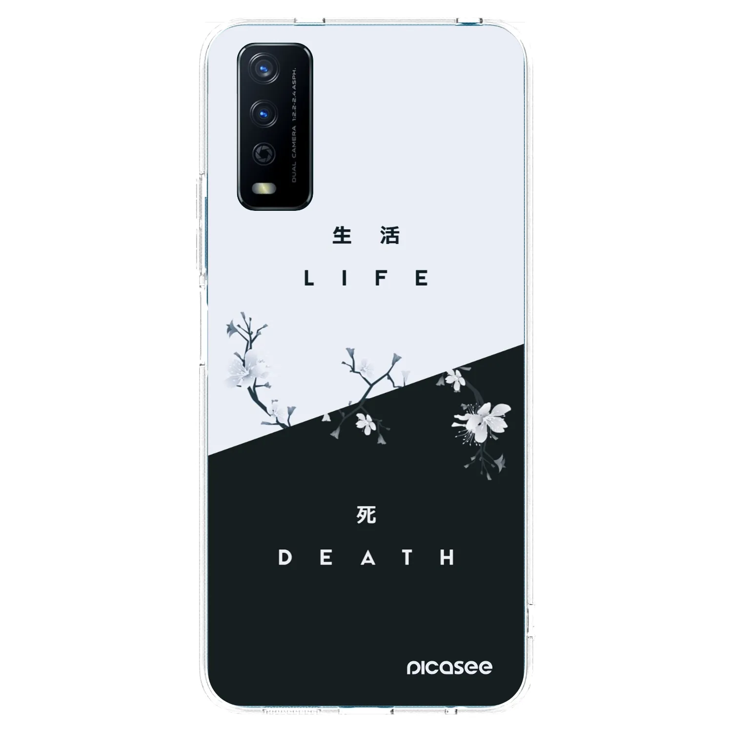 Picasee διαφανής θήκη σιλικόνης Vivo Y11s - Life - Death