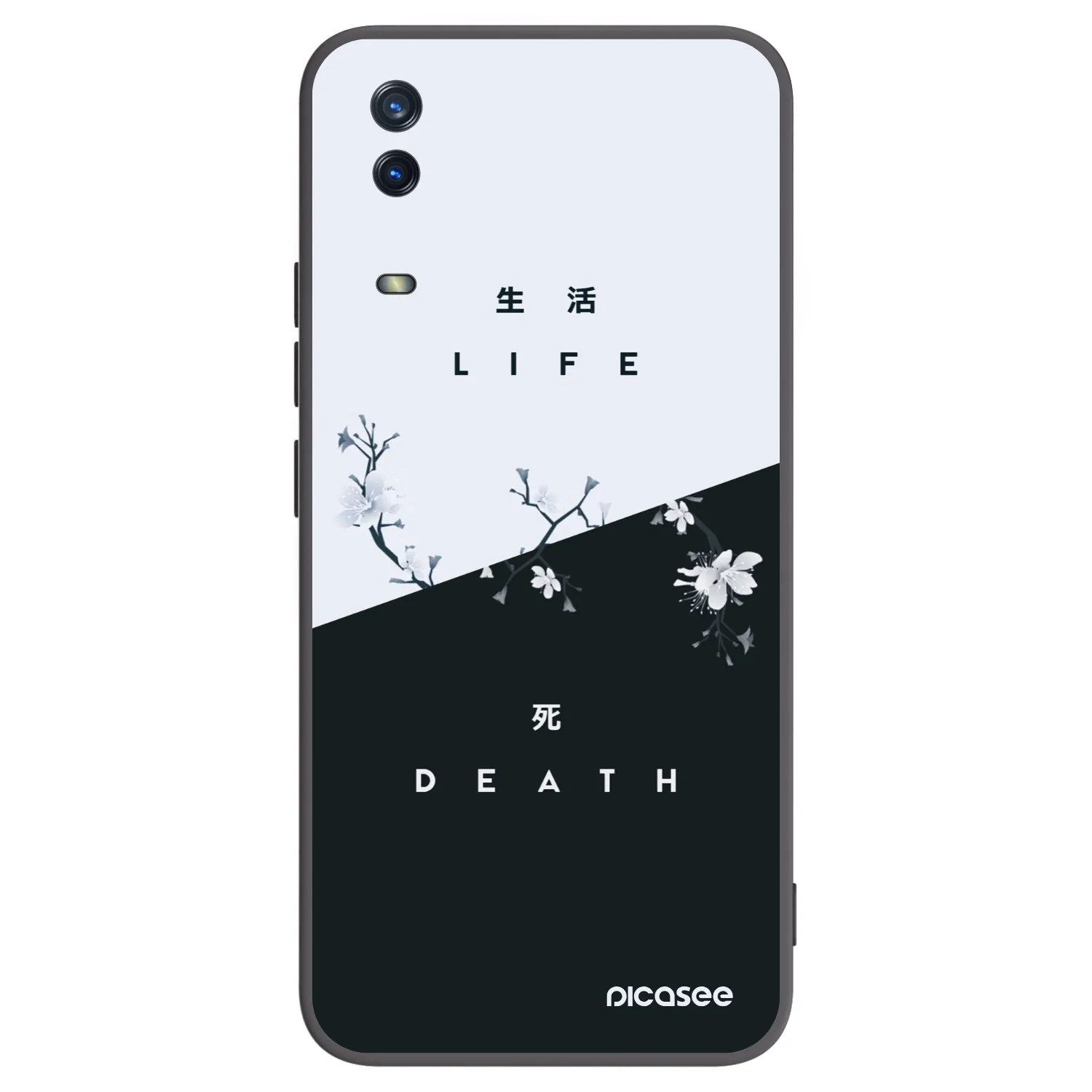 Picasee Μαύρη θήκη σιλικόνης για Vivo Y11s - Life - Death