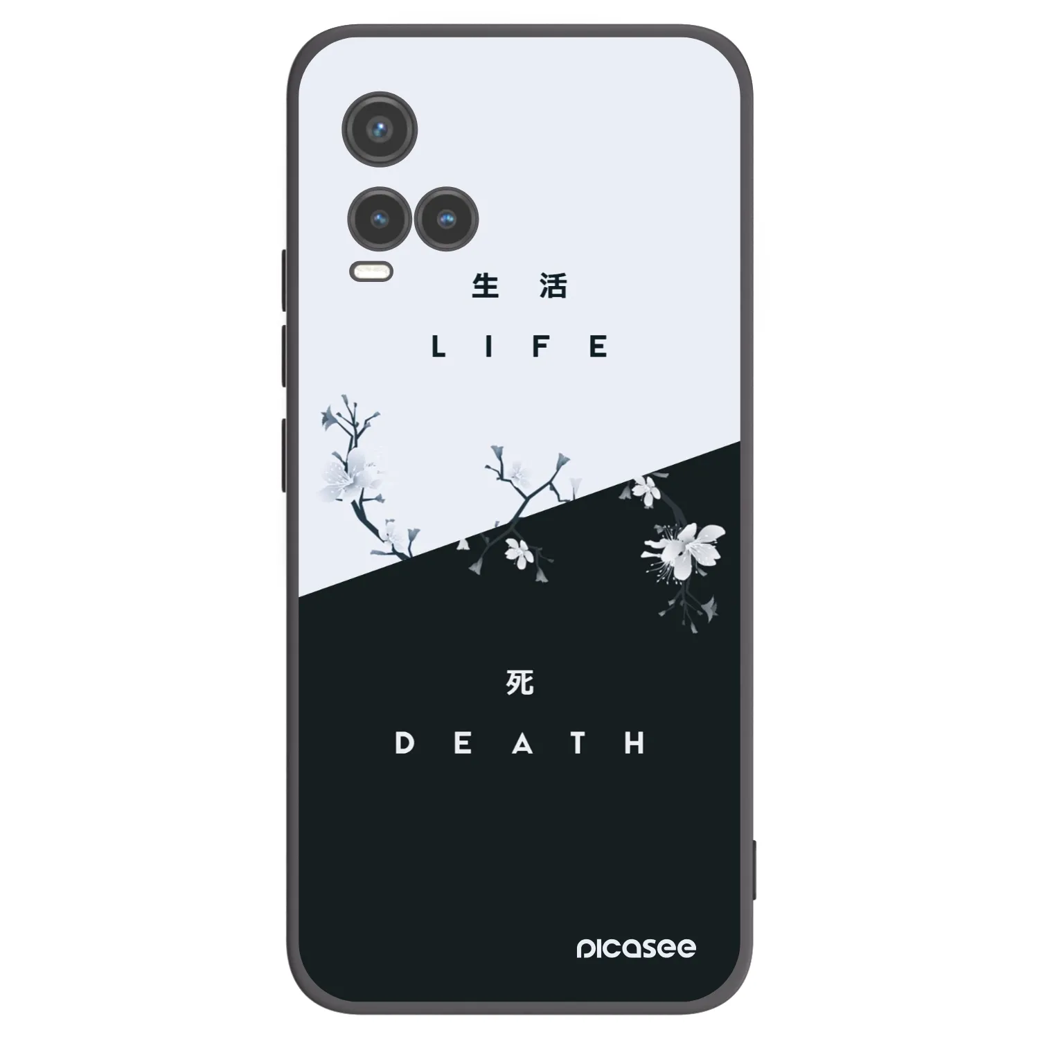 Picasee Μαύρη θήκη σιλικόνης για Vivo Y33s - Life - Death