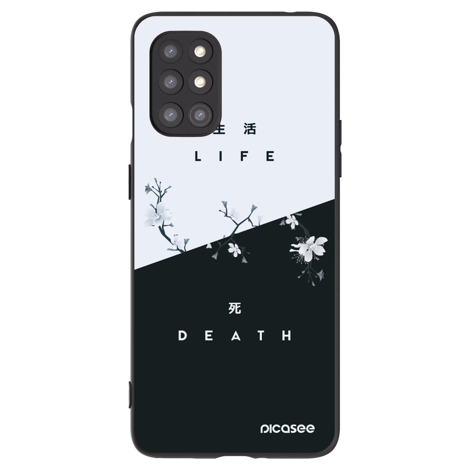 Picasee Μαύρη θήκη σιλικόνης για OnePlus 8T - Life - Death