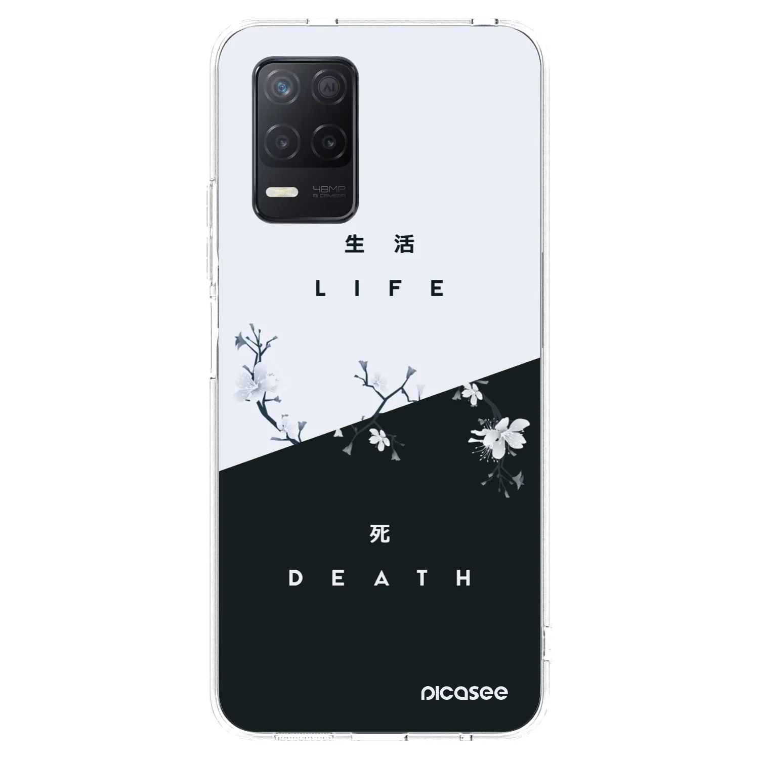Picasee διαφανής θήκη σιλικόνης Realme 8 5G - Life - Death