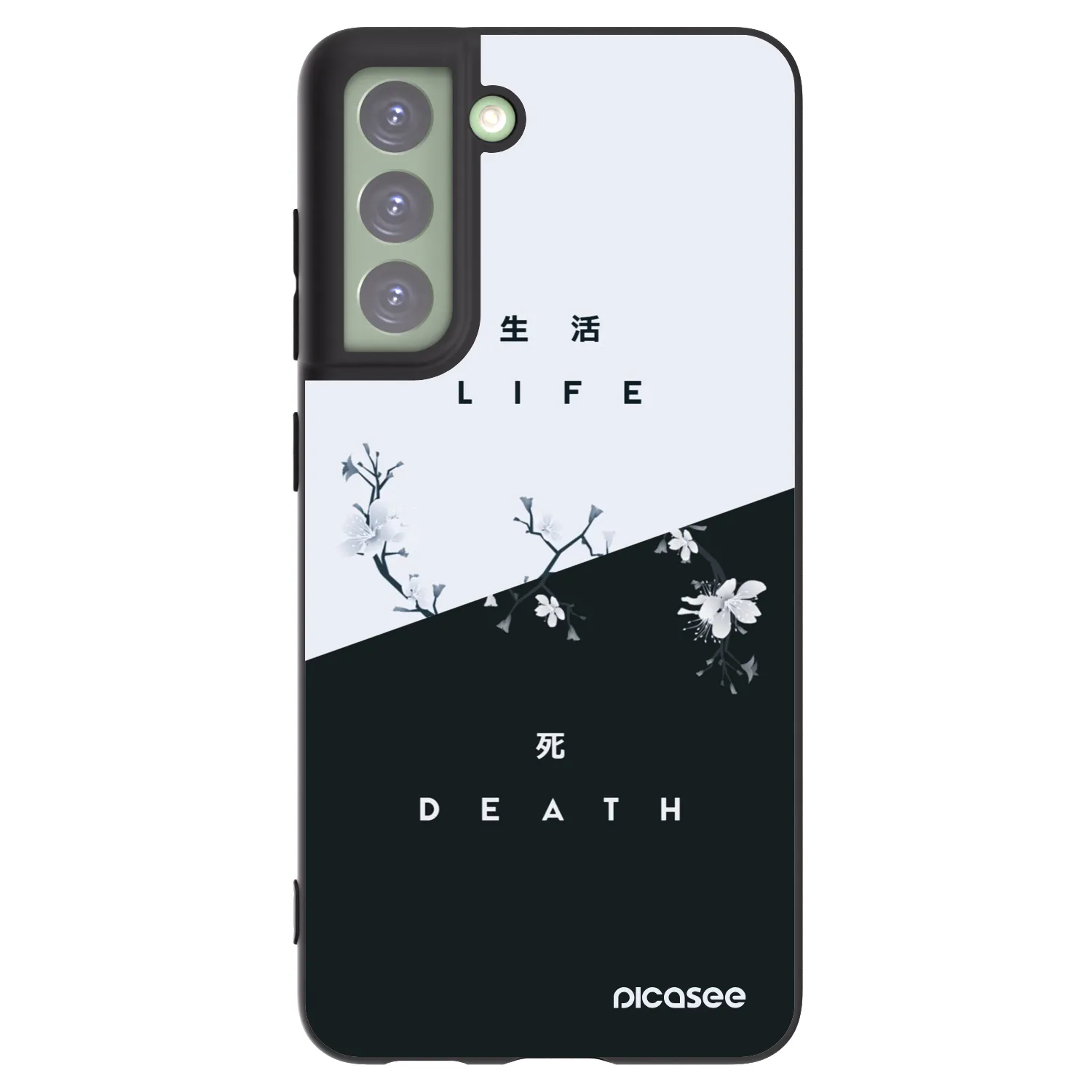 Picasee Μαύρη θήκη σιλικόνης για Samsung Galaxy S21 FE 5G - Life - Death