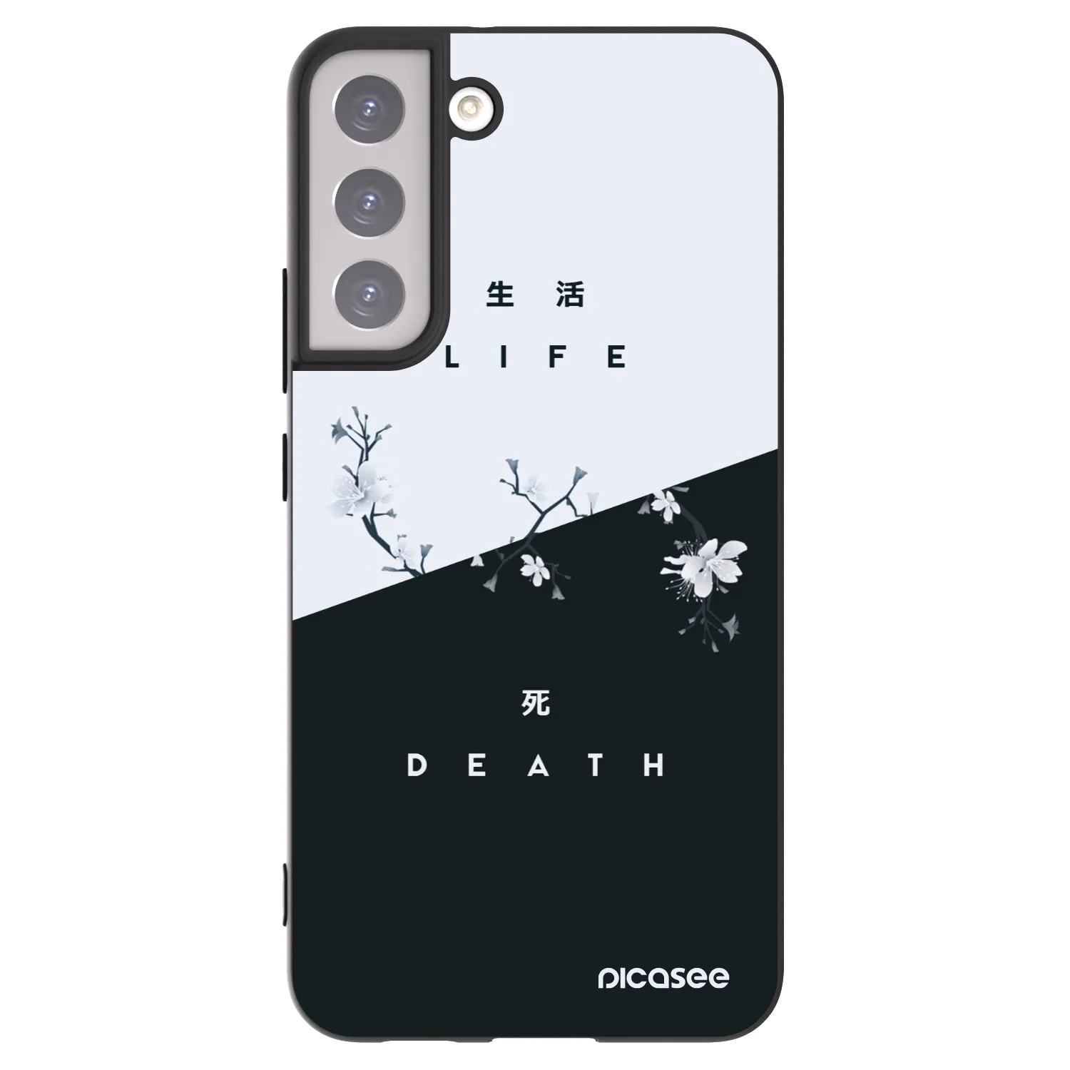 Picasee Μαύρη θήκη σιλικόνης για Samsung Galaxy S22+ 5G - Life - Death