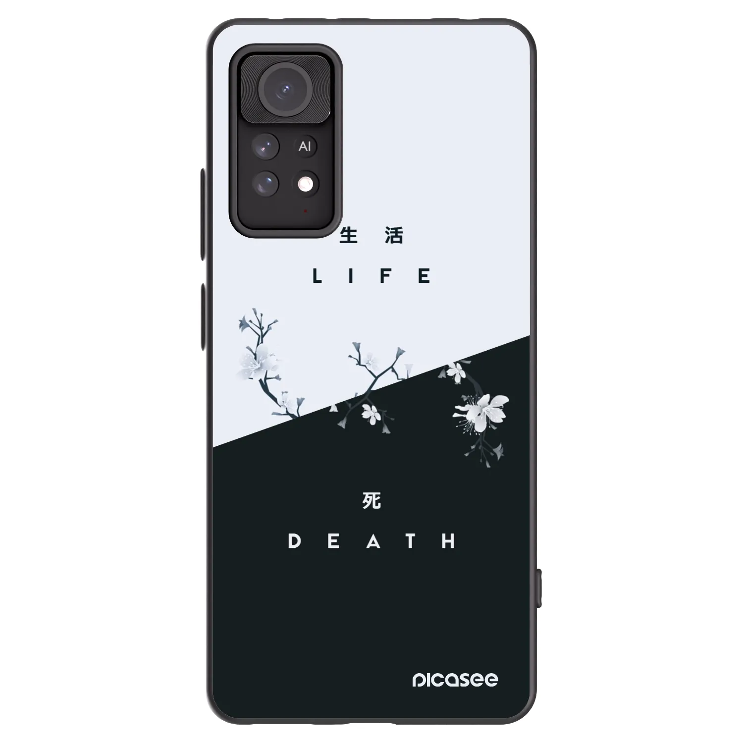 Picasee Μαύρη θήκη σιλικόνης για Xiaomi Redmi Note 11 Pro 5G - Life - Death