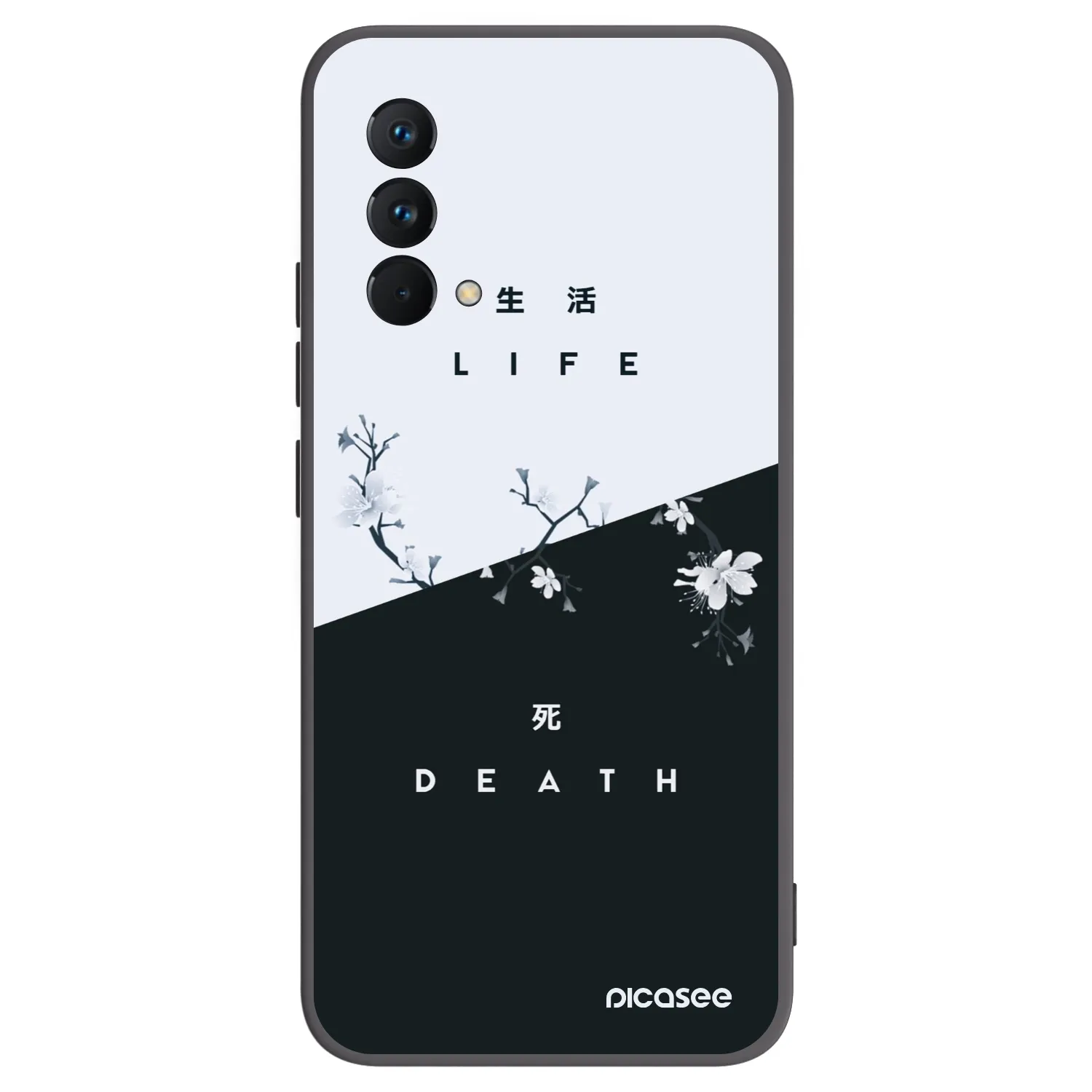Picasee Μαύρη θήκη σιλικόνης για Realme GT Master Edition 5G - Life - Death