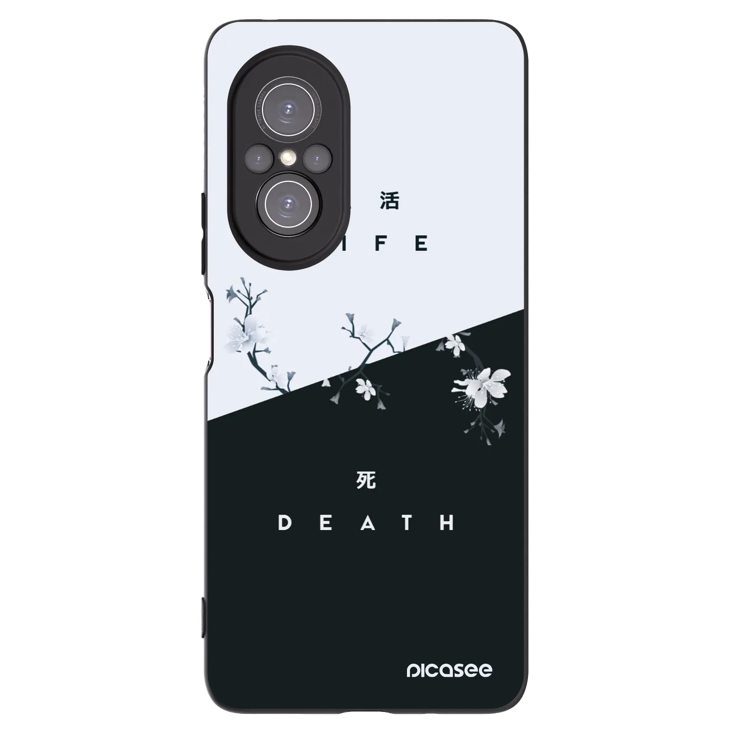 Picasee Μαύρη θήκη σιλικόνης για Huawei Nova 9 SE - Life - Death