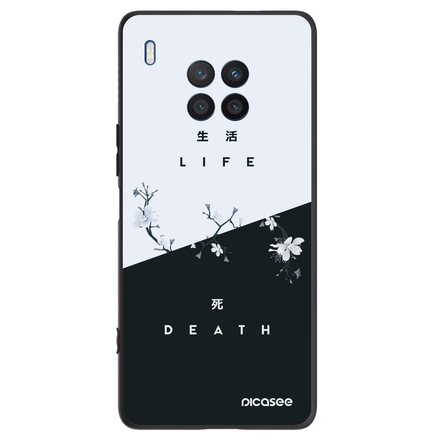 Picasee Μαύρη θήκη σιλικόνης για Honor 50 Lite - Life - Death