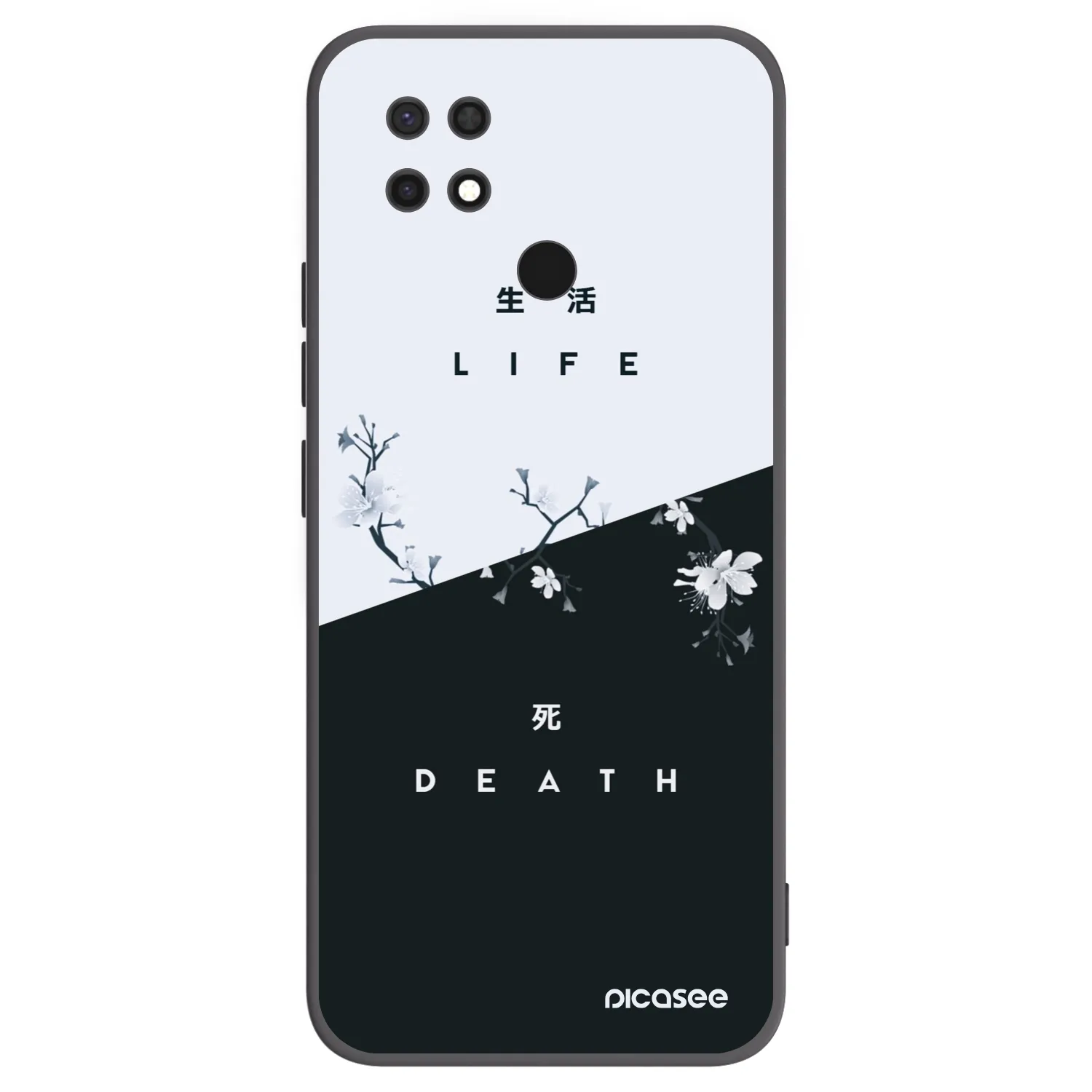 Picasee Μαύρη θήκη σιλικόνης για Xiaomi Redmi 10C - Life - Death