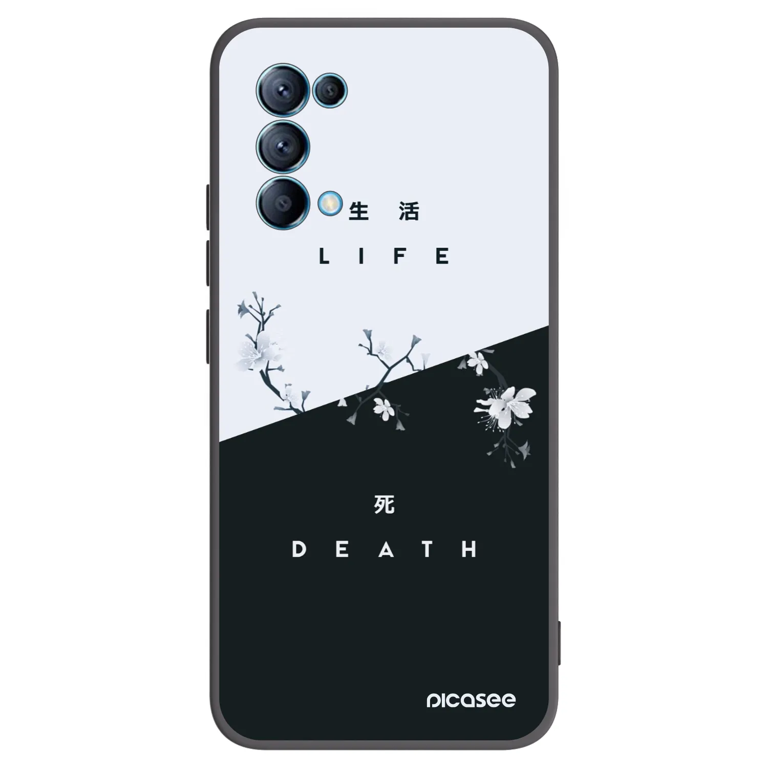 Picasee Μαύρη θήκη σιλικόνης για OPPO Reno 5 5G - Life - Death