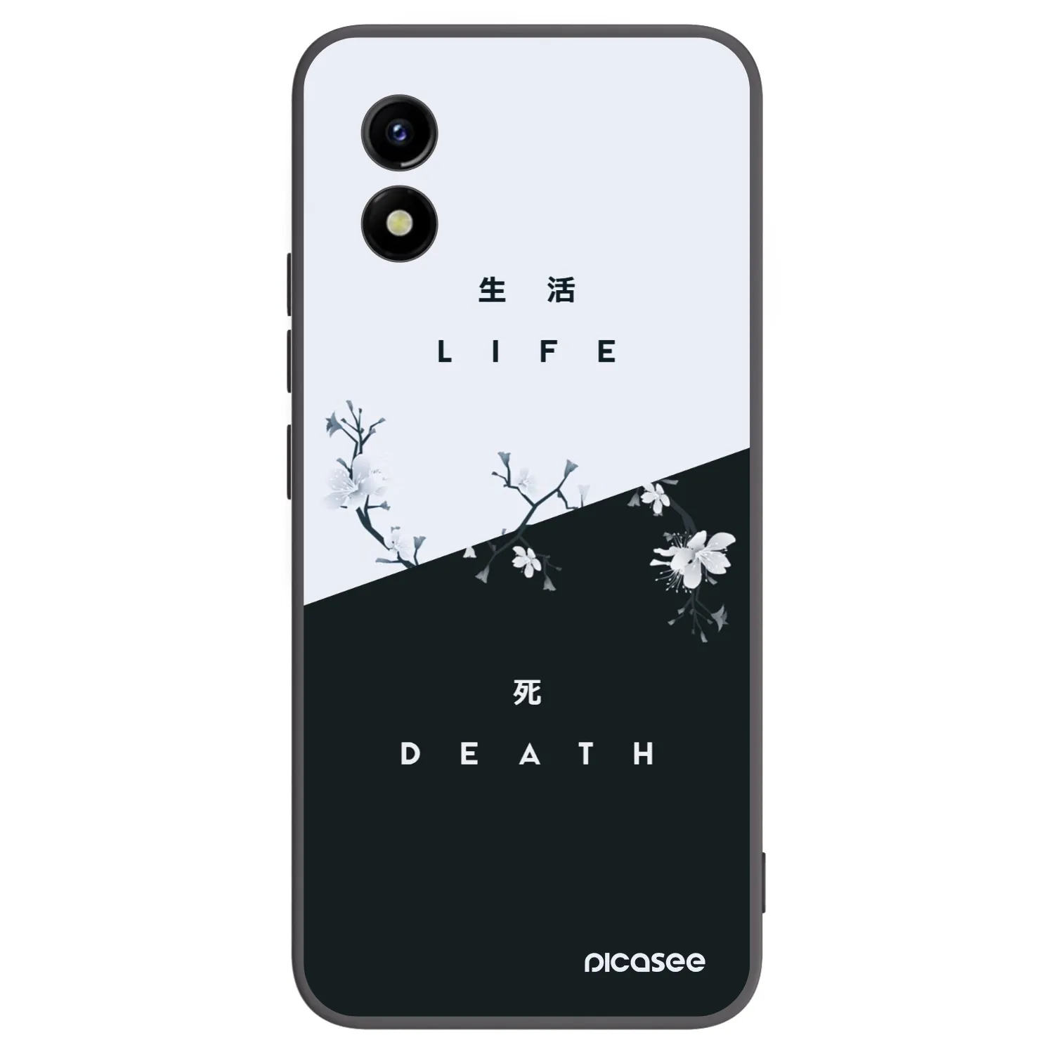 Picasee Μαύρη θήκη σιλικόνης για Vivo Y01 - Life - Death
