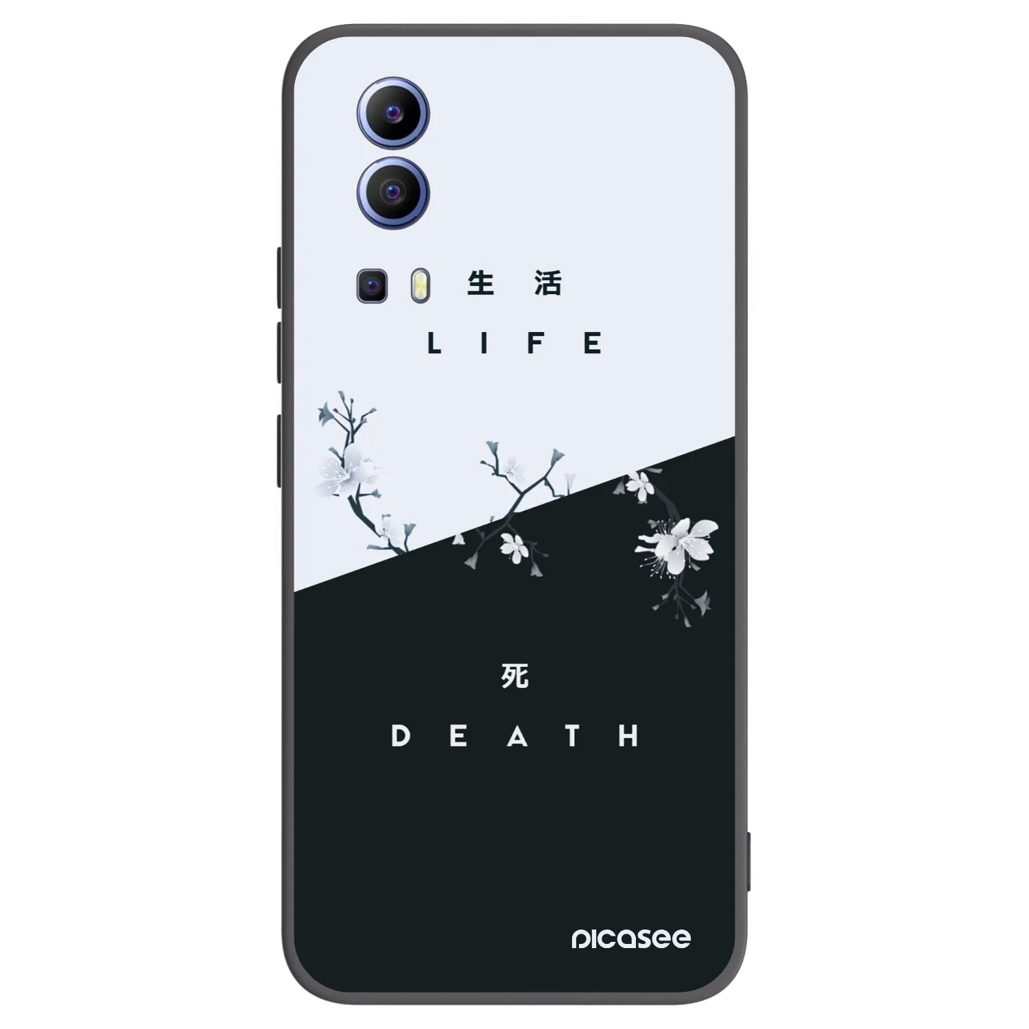 Picasee Μαύρη θήκη σιλικόνης για Vivo Y52 5G - Life - Death