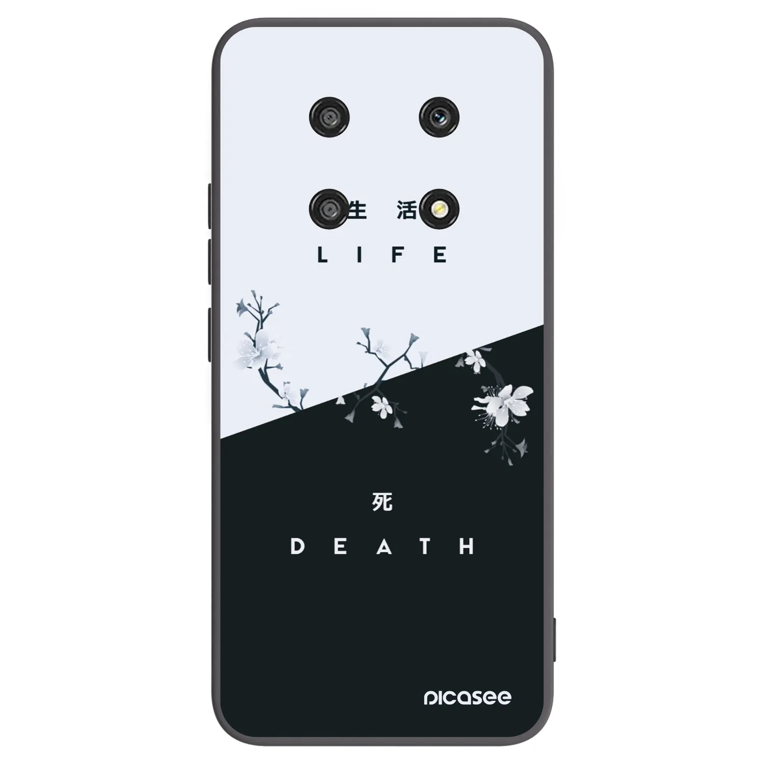 Picasee Μαύρη θήκη σιλικόνης για Honor Magic4 Lite 5G - Life - Death