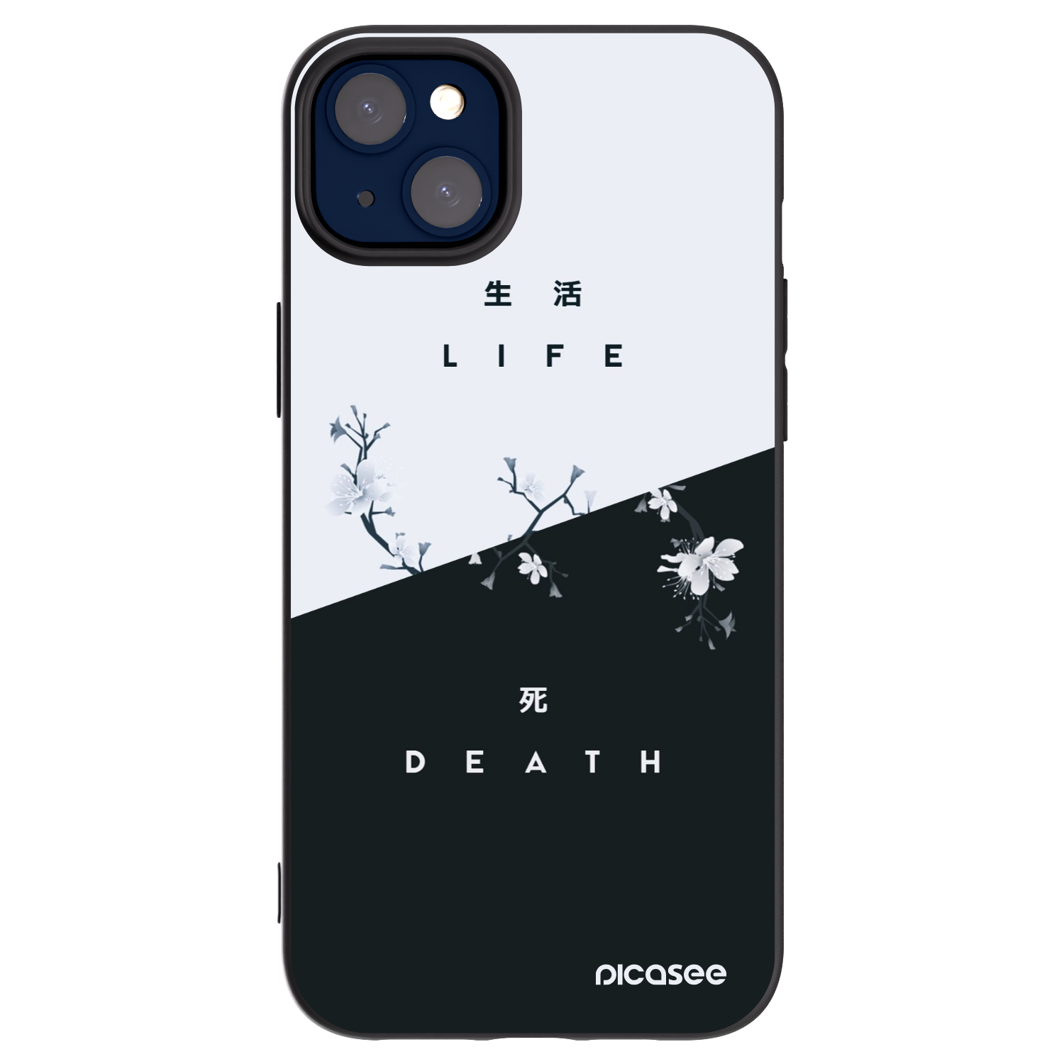 Picasee Μαύρη θήκη σιλικόνης για Apple iPhone 14 Plus - Life - Death