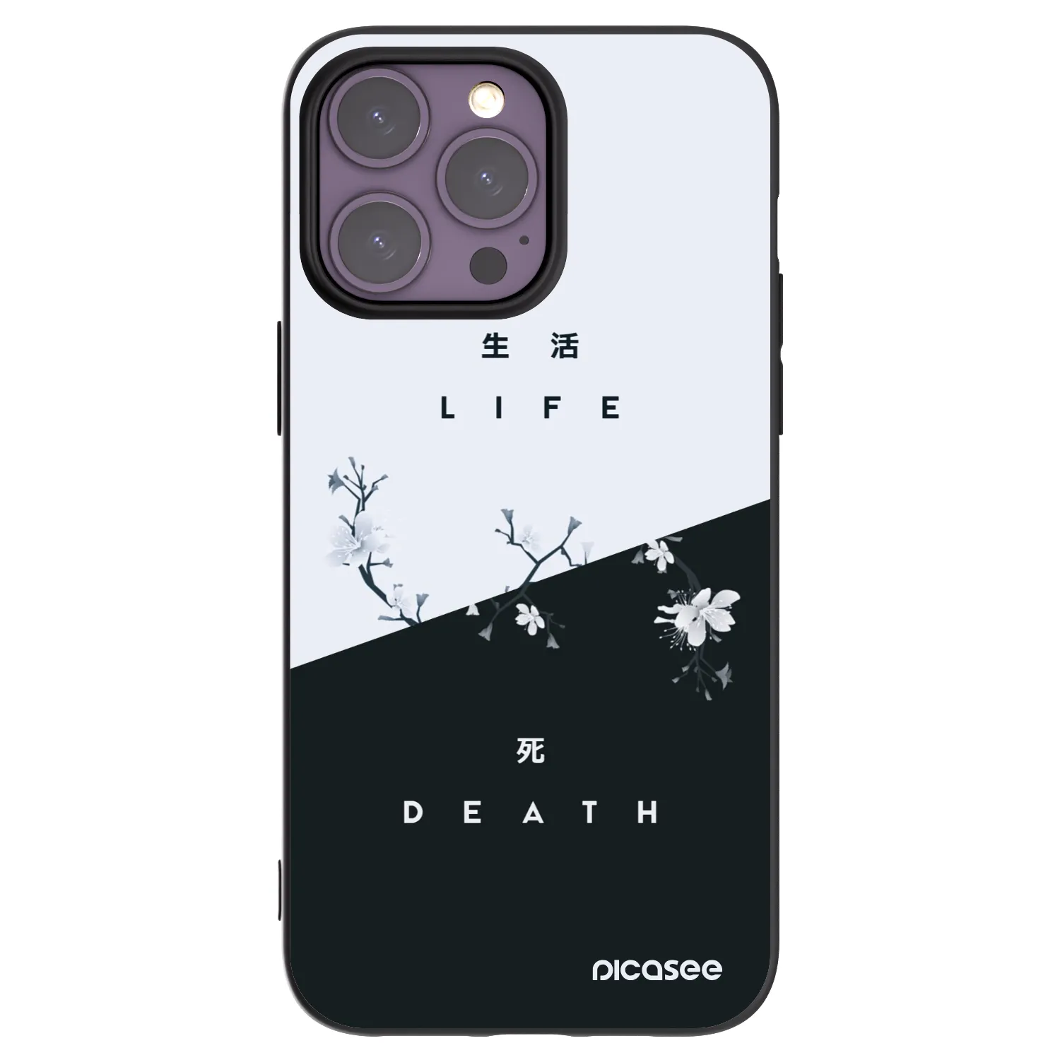 Picasee Μαύρη θήκη σιλικόνης για Apple iPhone 14 Pro Max - Life - Death