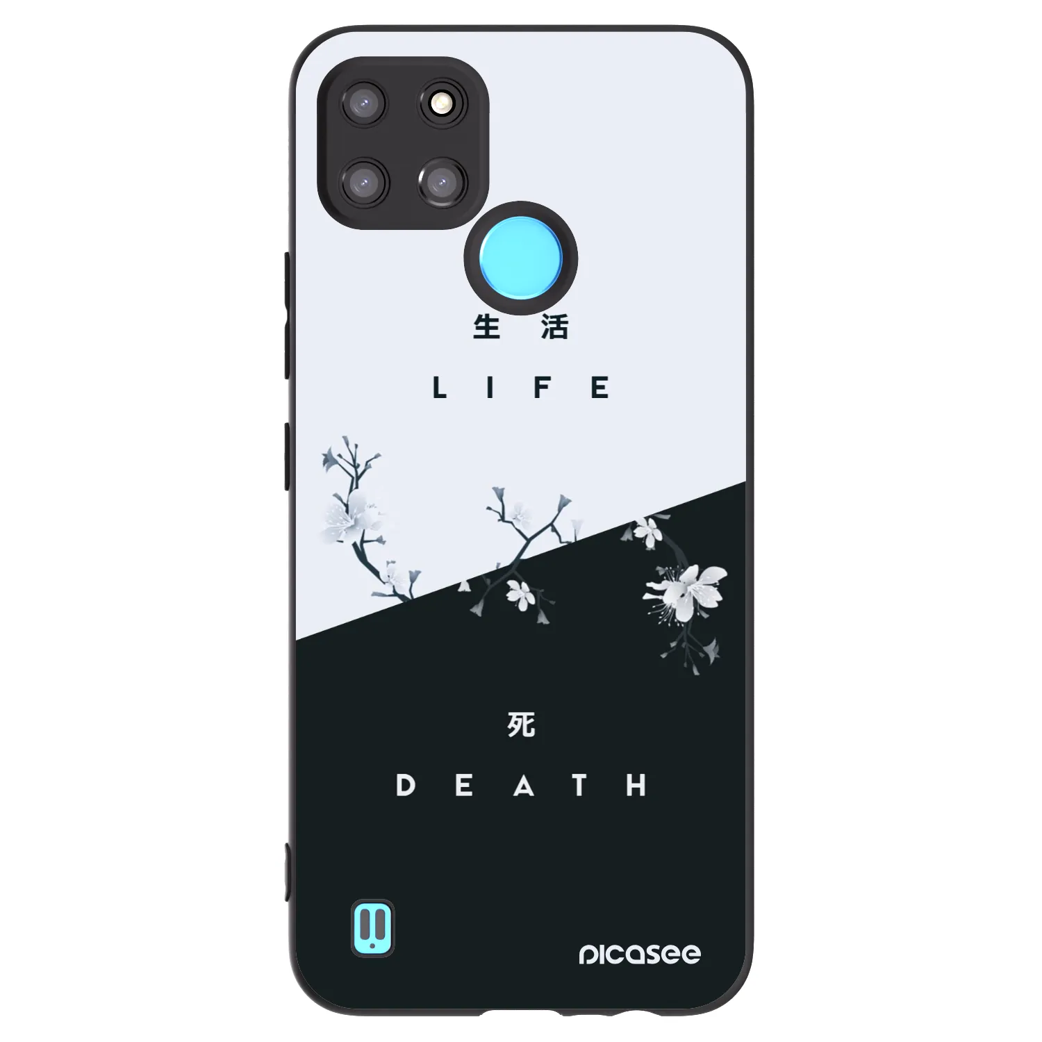 Picasee Μαύρη θήκη σιλικόνης για Realme C21Y - Life - Death