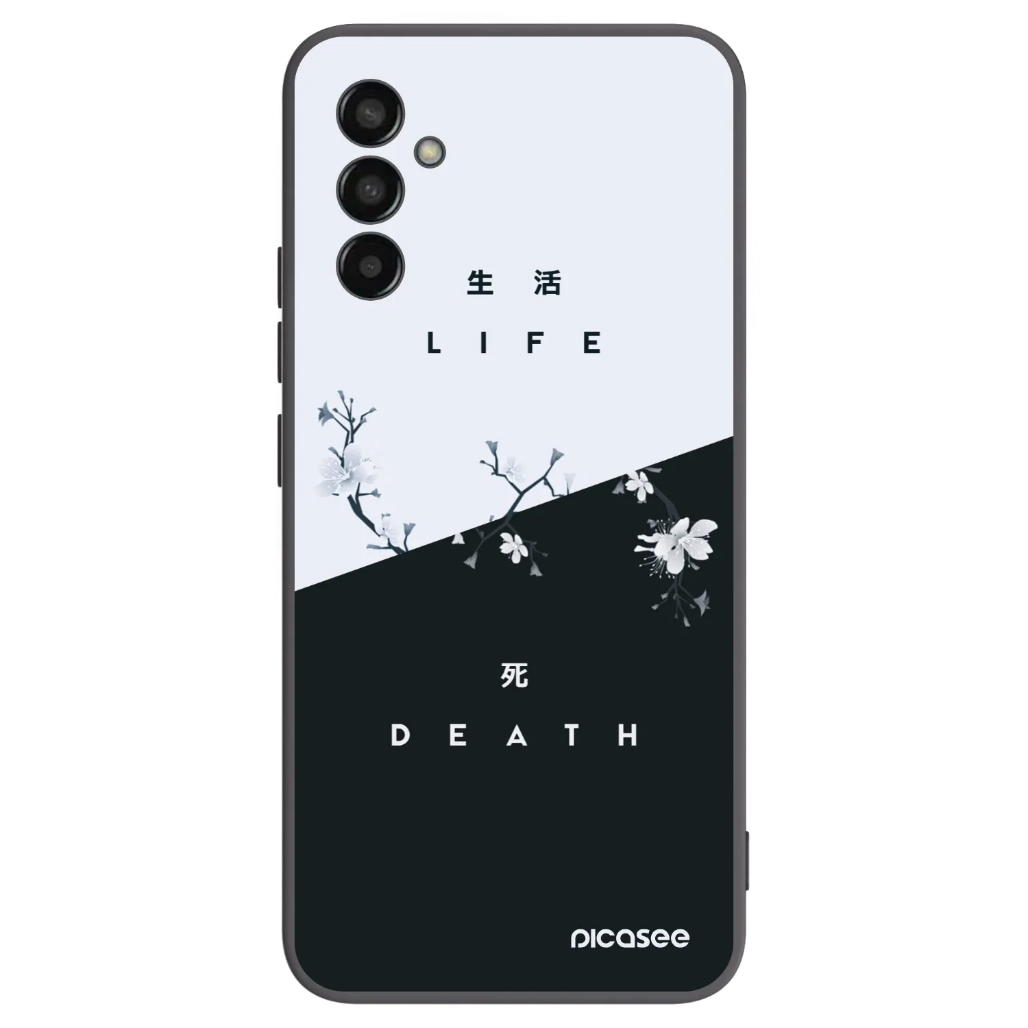Picasee Μαύρη θήκη σιλικόνης για Samsung Galaxy M13 M135F - Life - Death