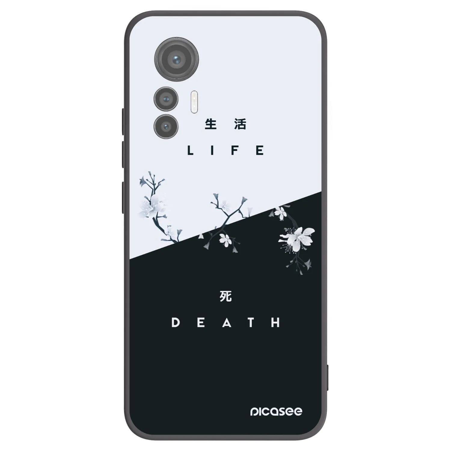 Picasee Μαύρη θήκη σιλικόνης για Xiaomi 12 Lite - Life - Death