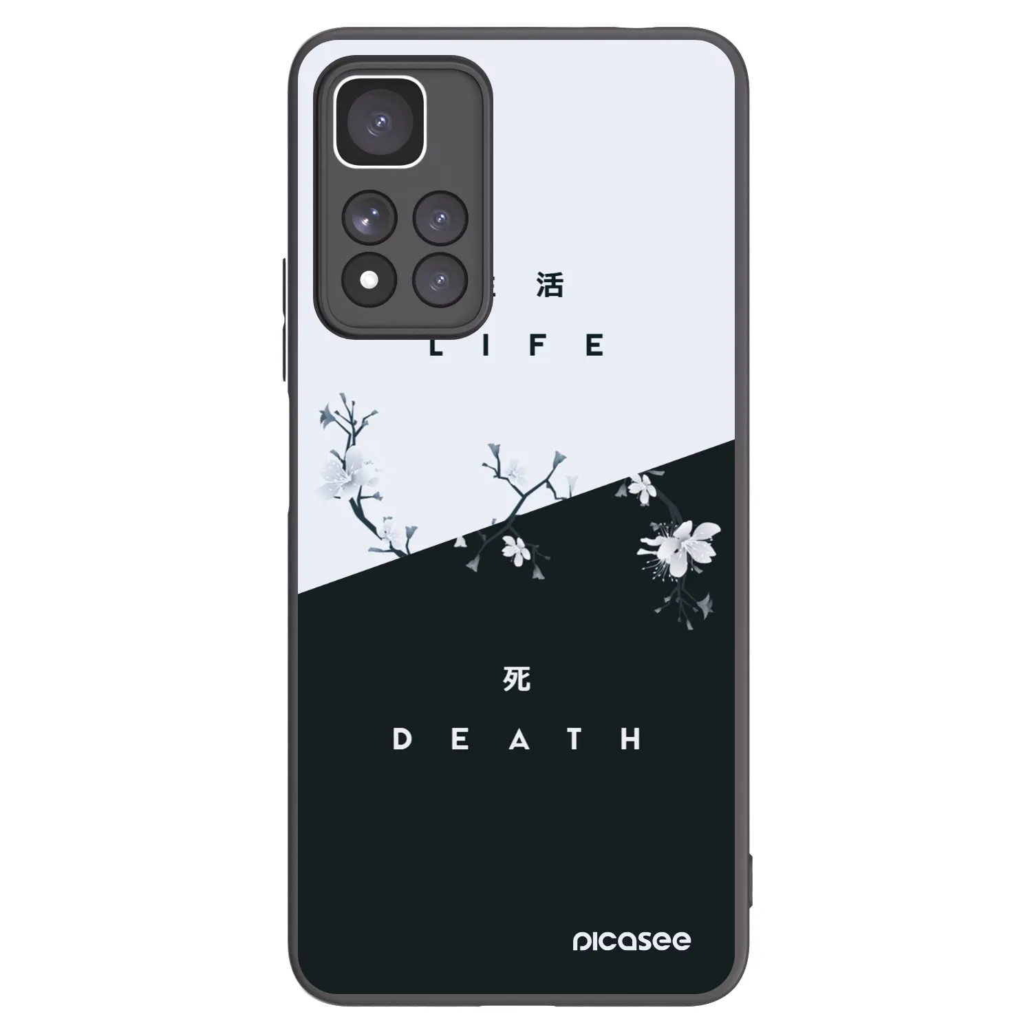 Picasee Μαύρη θήκη σιλικόνης για Xiaomi Redmi Note 11 Pro+ 5G - Life - Death