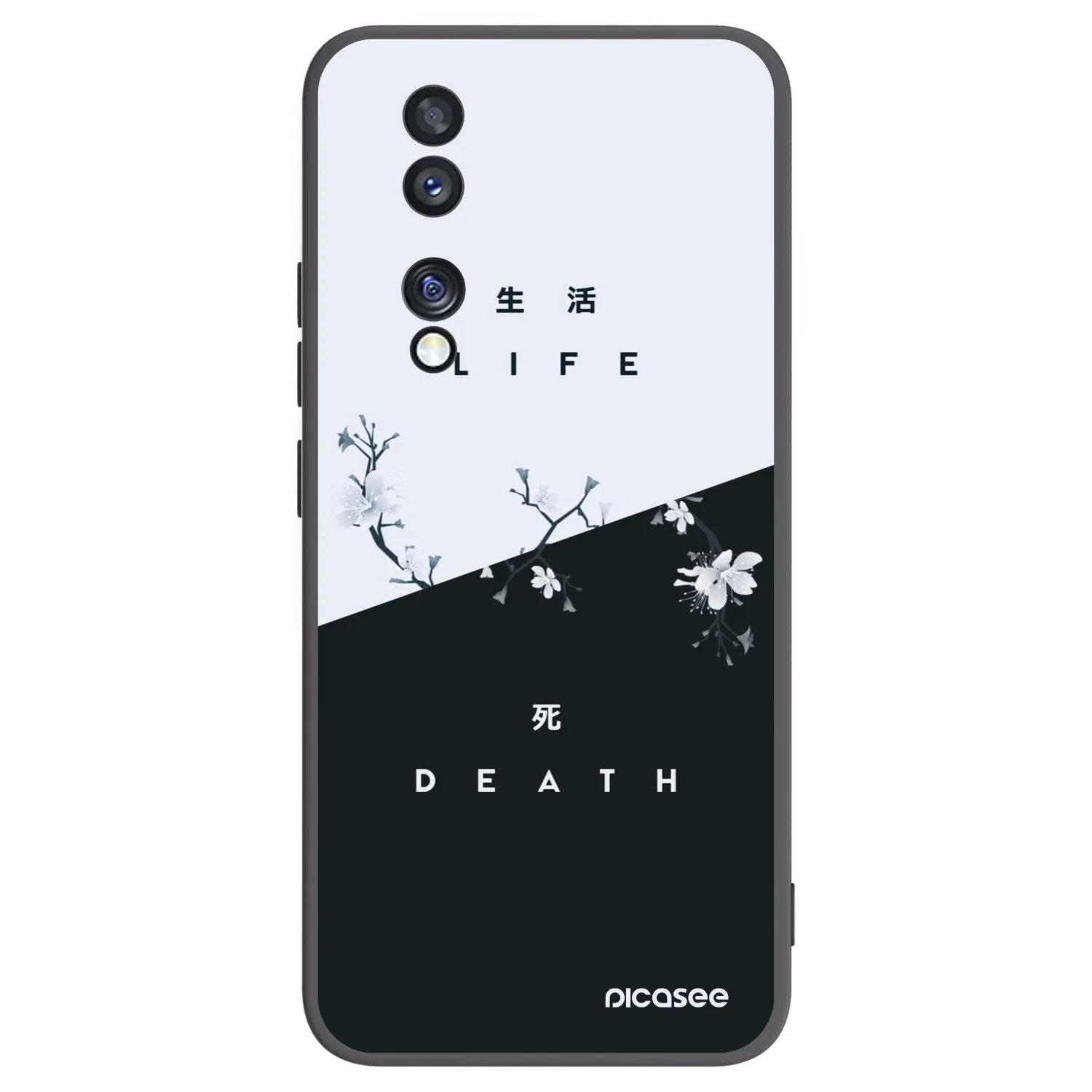 Picasee Μαύρη θήκη σιλικόνης για Honor 70 - Life - Death