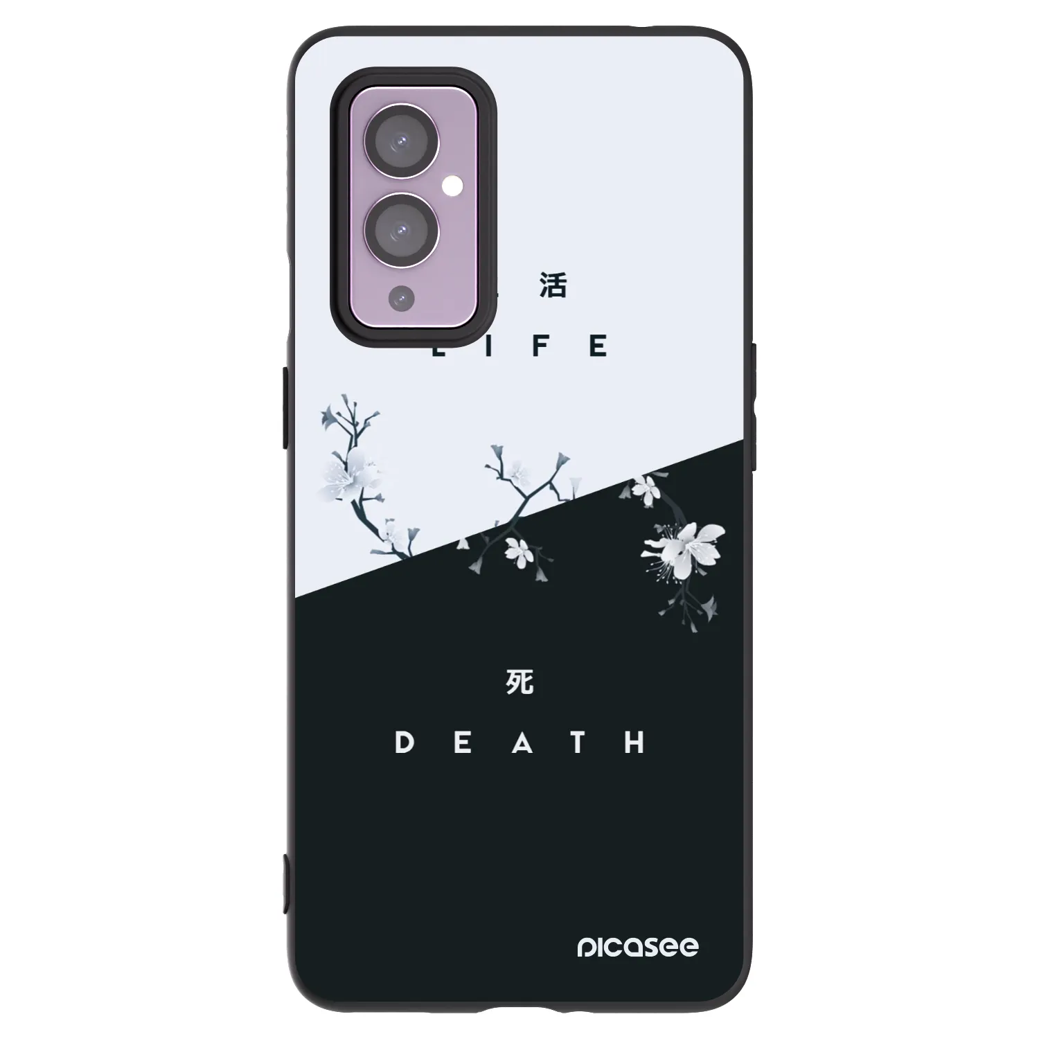 Picasee Μαύρη θήκη σιλικόνης για OnePlus 9 - Life - Death