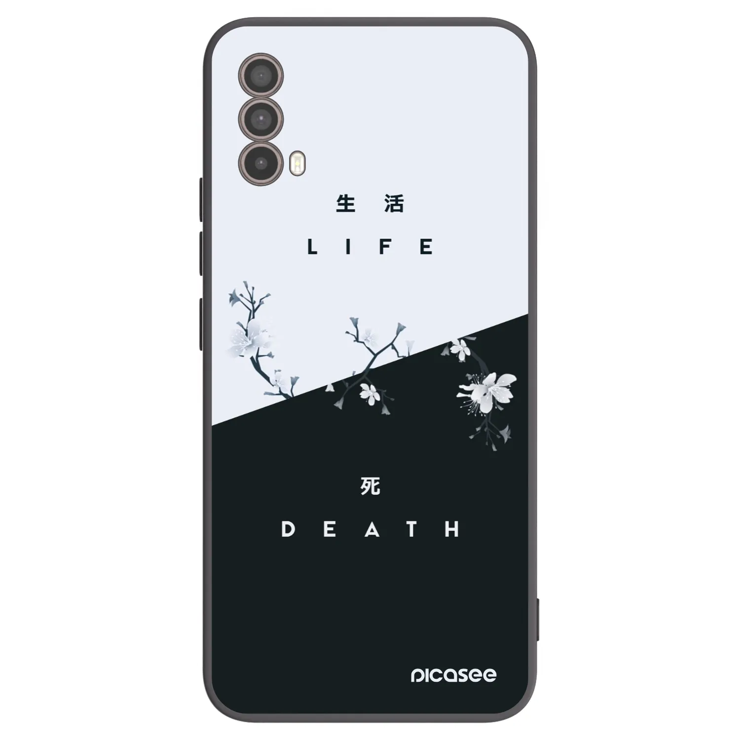 Picasee Μαύρη θήκη σιλικόνης για Motorola Moto E40 - Life - Death