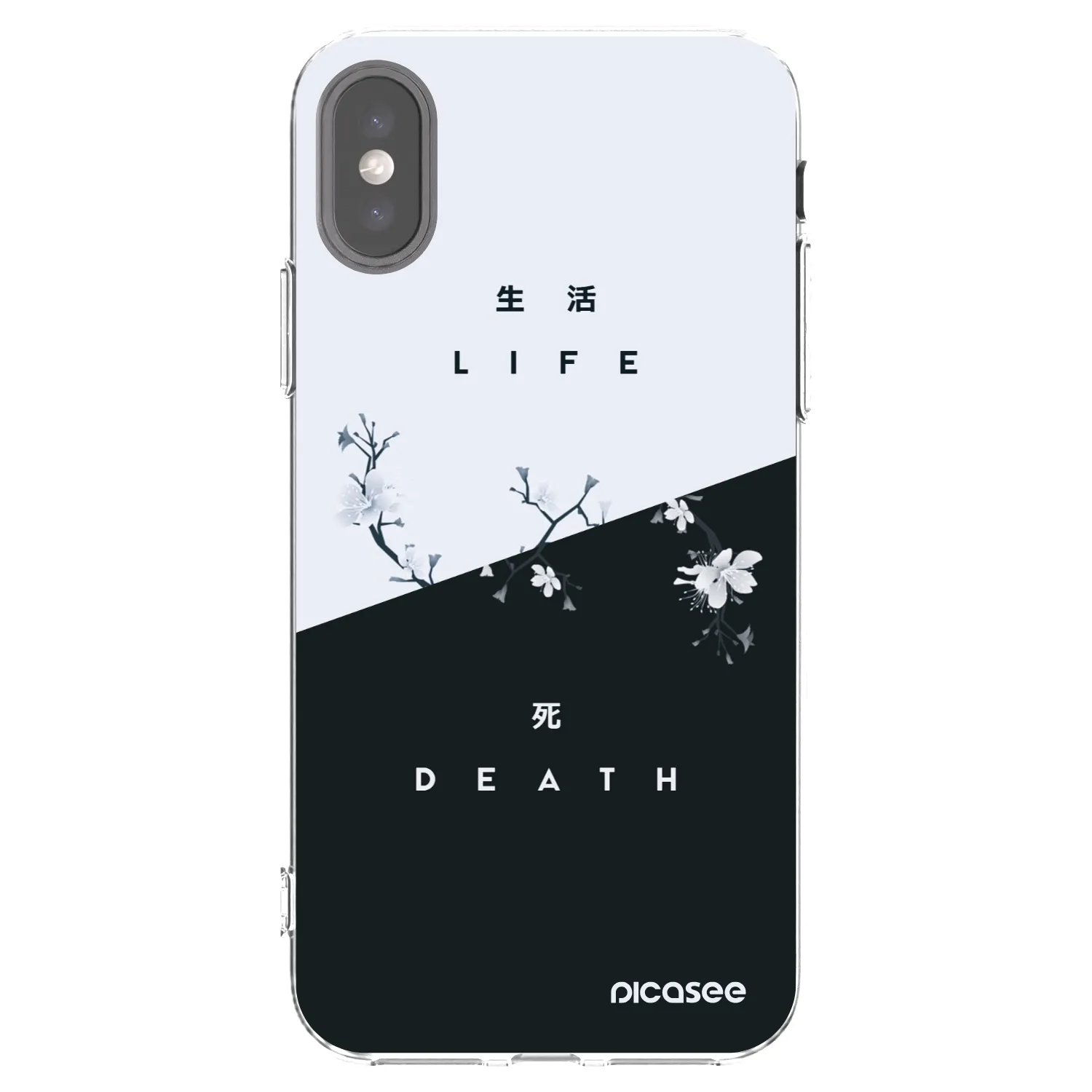Picasee διαφανής θήκη σιλικόνης Apple iPhone X/XS - Life - Death
